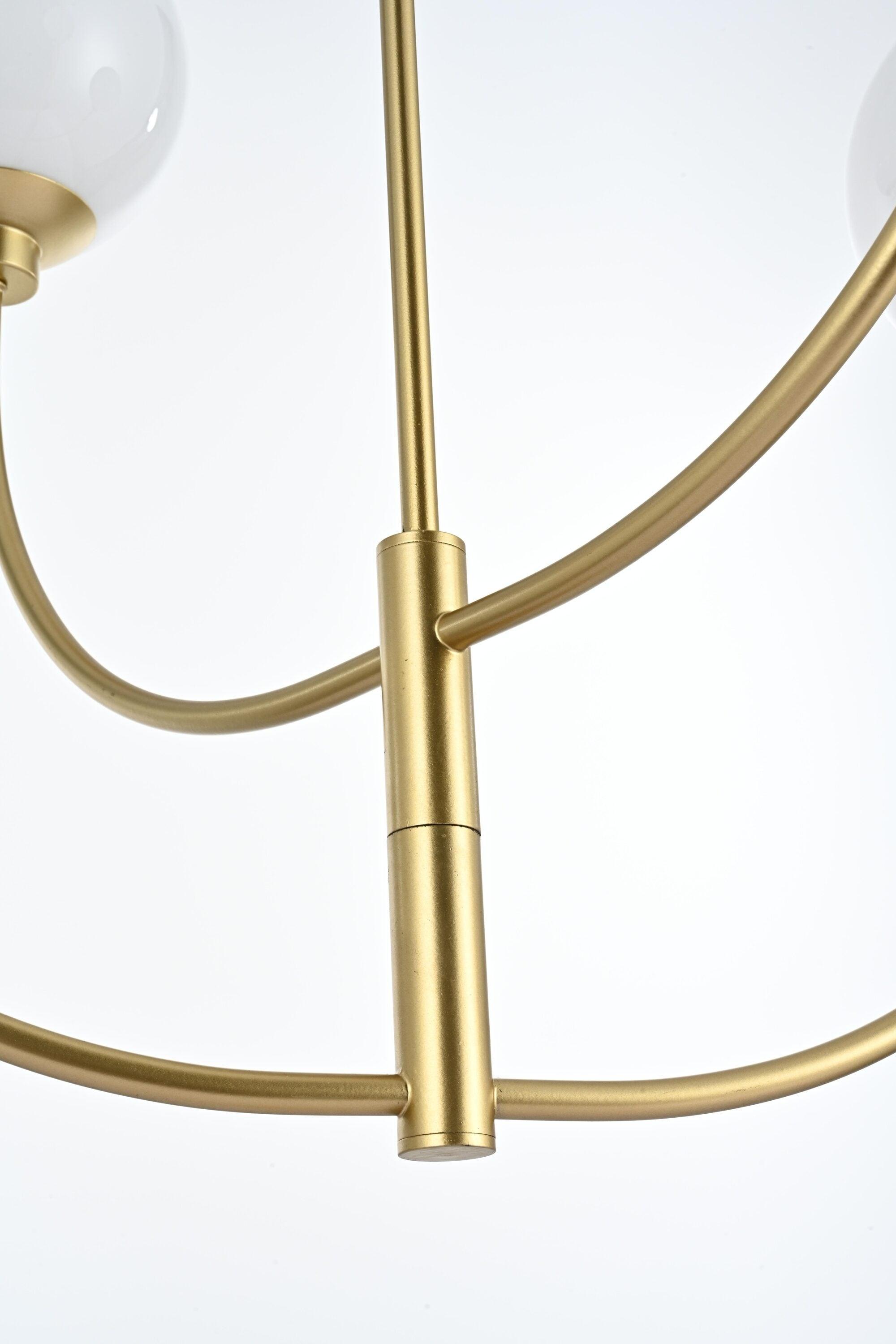 Elegant Lighting Nyomi 36-Inch Chrome Chandelier with Minimalist Look