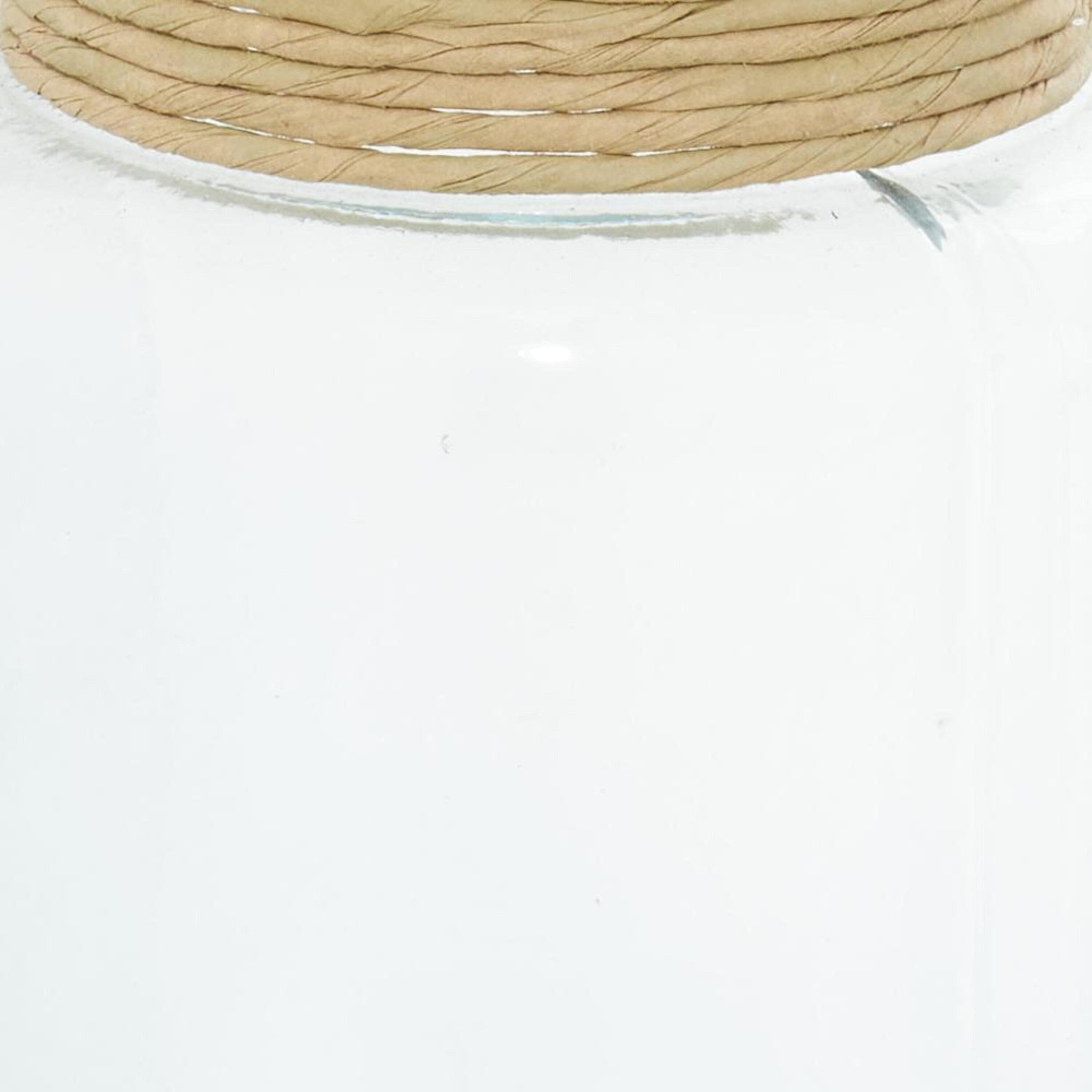 DecMode 18" Spanish Recycled Glass Vase with Rattan Detail