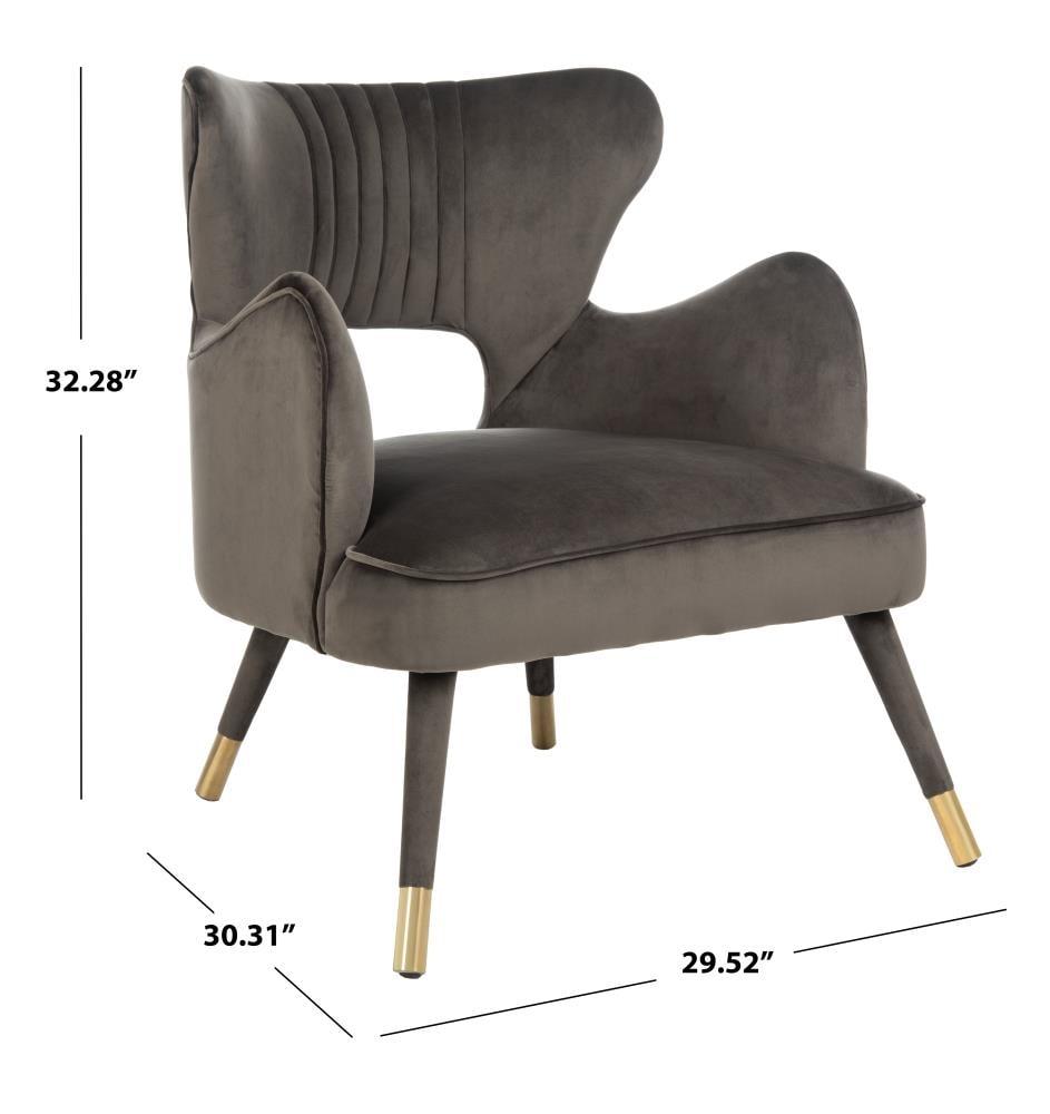 Blair Wingback Accent Chair - Shale/Gold - Safavieh