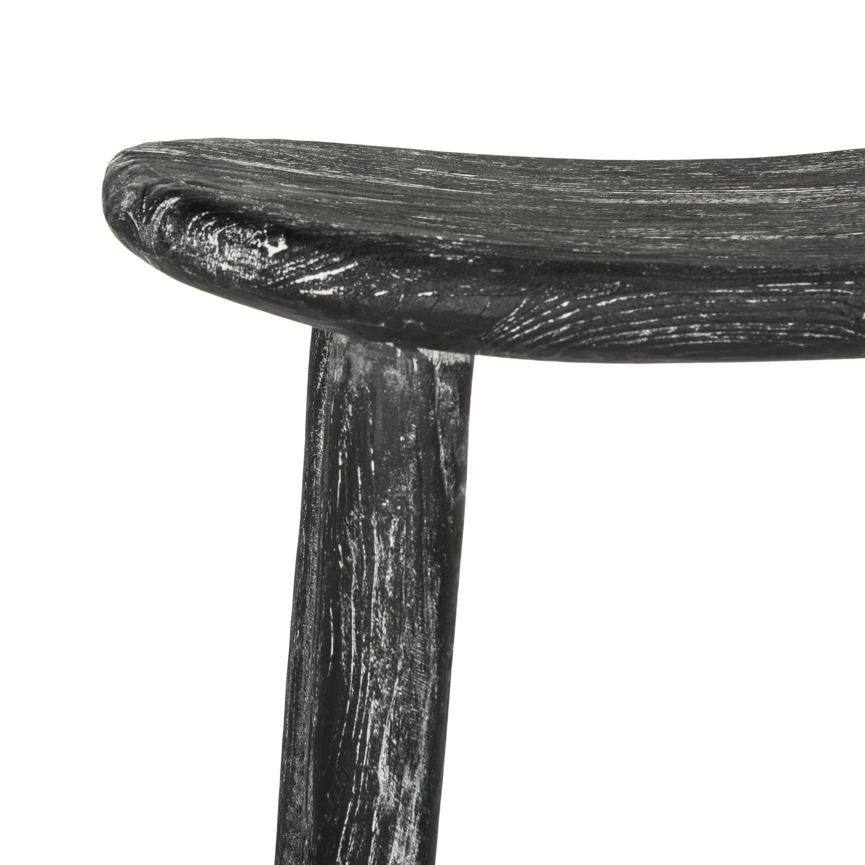 Colton Wood Bar Stool - BST1001 - Black/White Wash/Sungkai Wood - Safavieh
