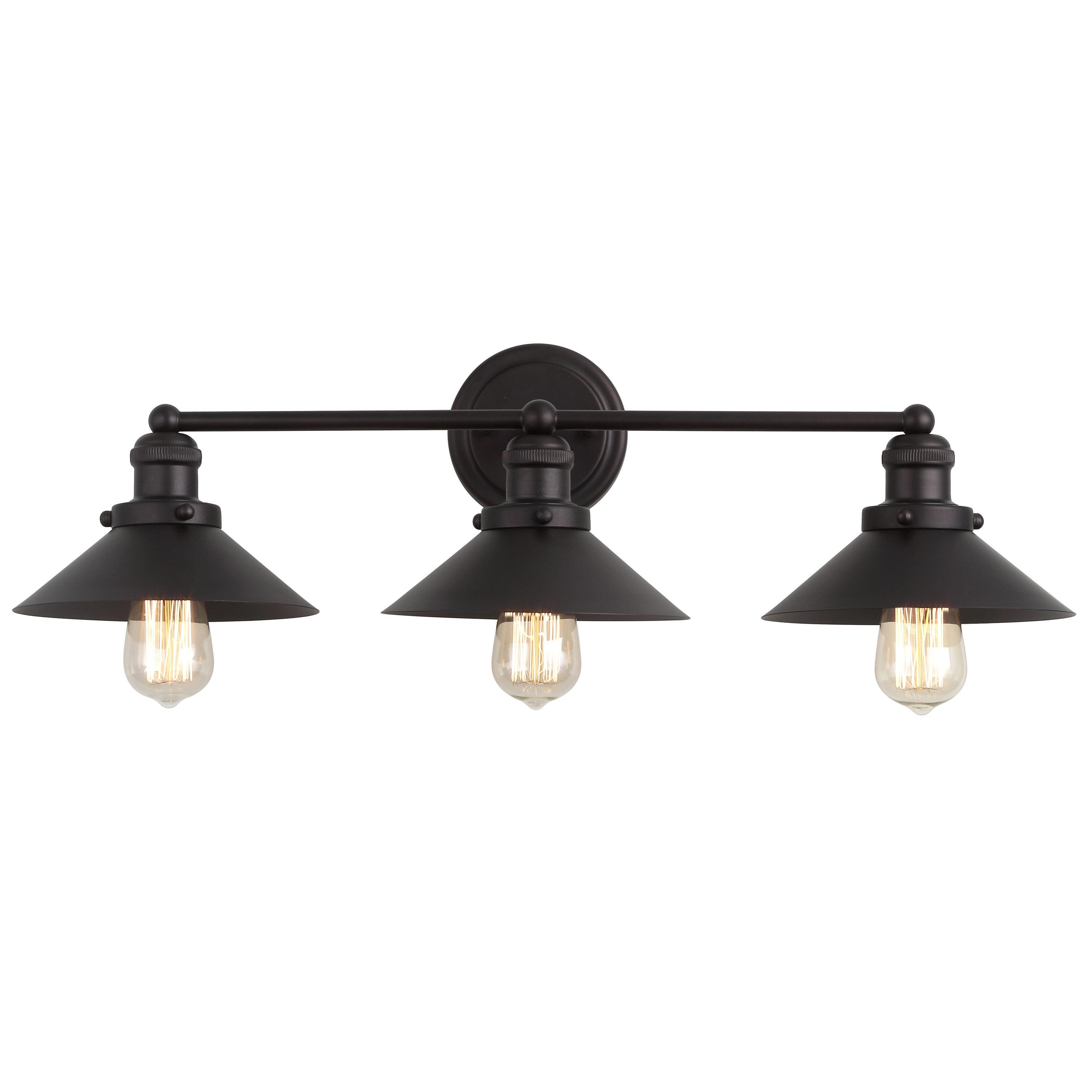 July 26.5" 3-light Metal Vanity Light, Oil Rubbed Bronze