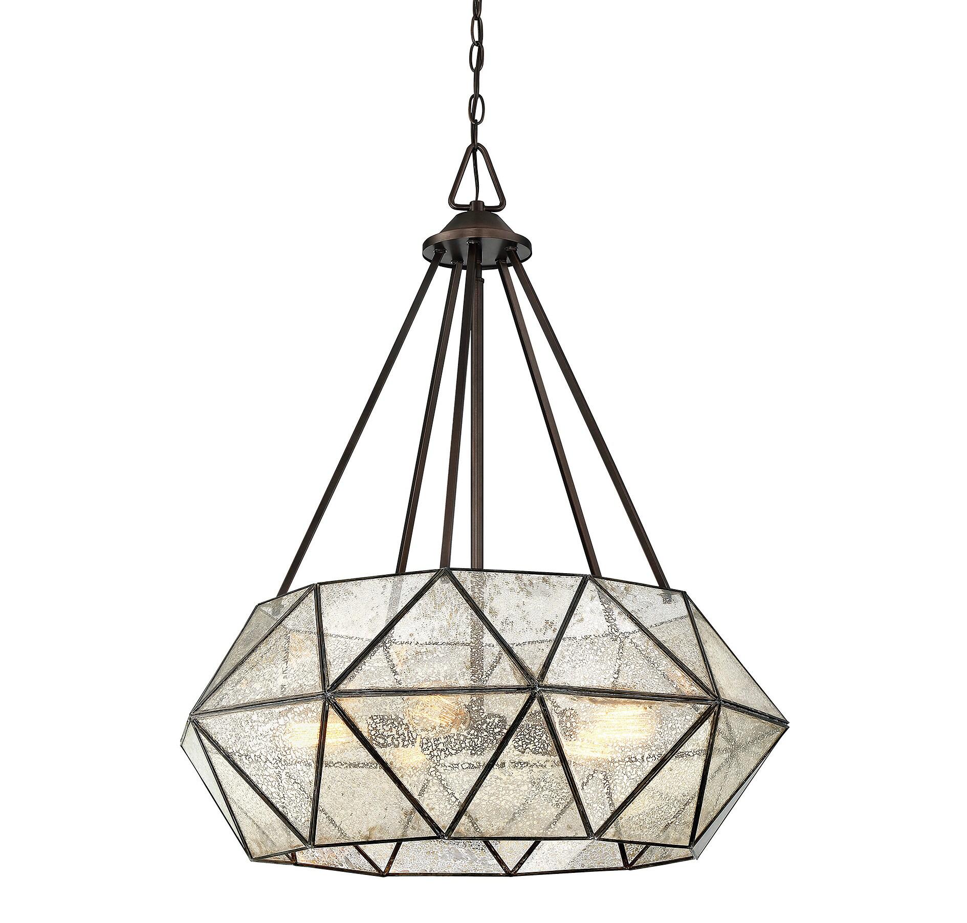 Savoy House Tartan 5 - Light Pendant in  Oiled Burnished Bronze