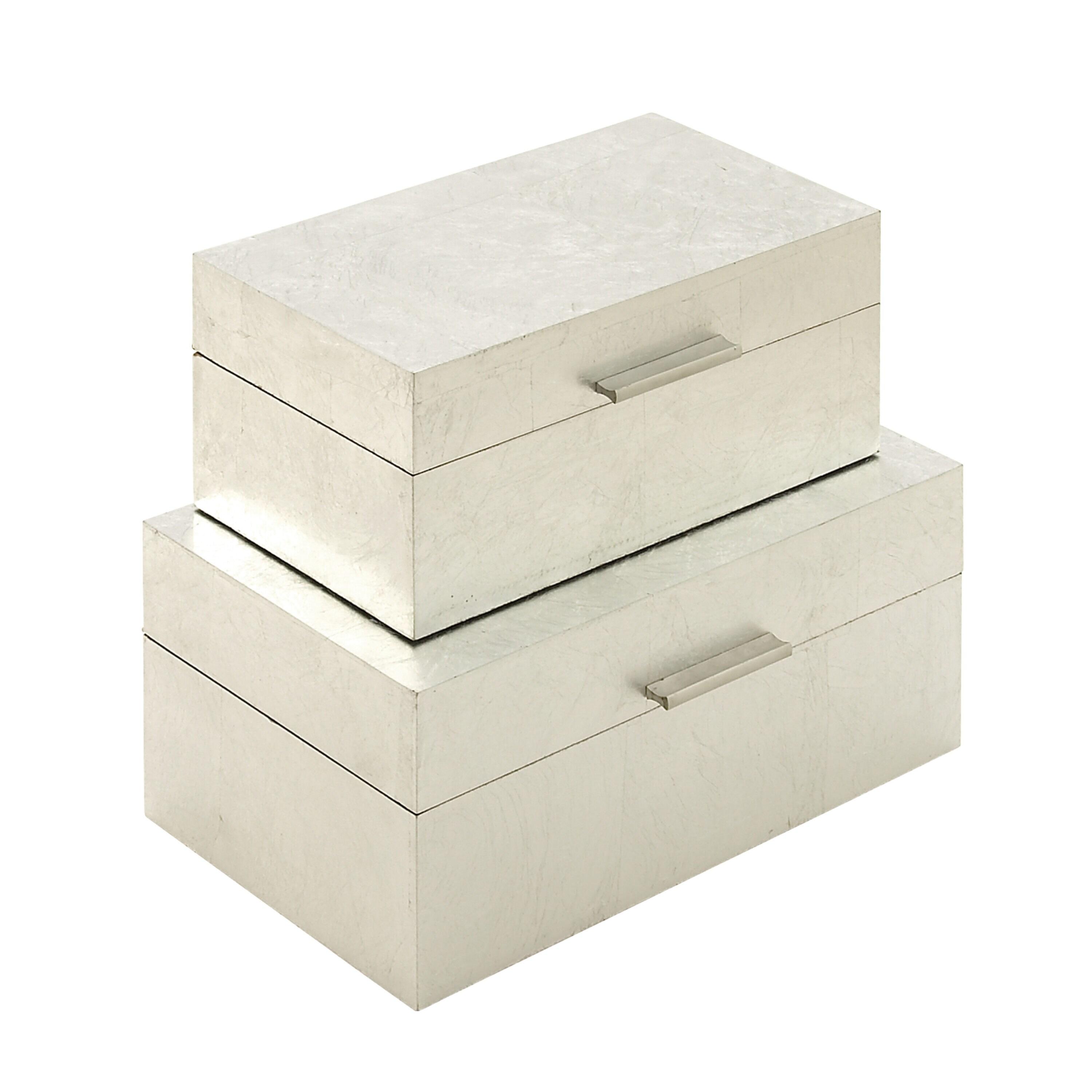 Wooden Decorative Box with Textured Foiled Exterior Set