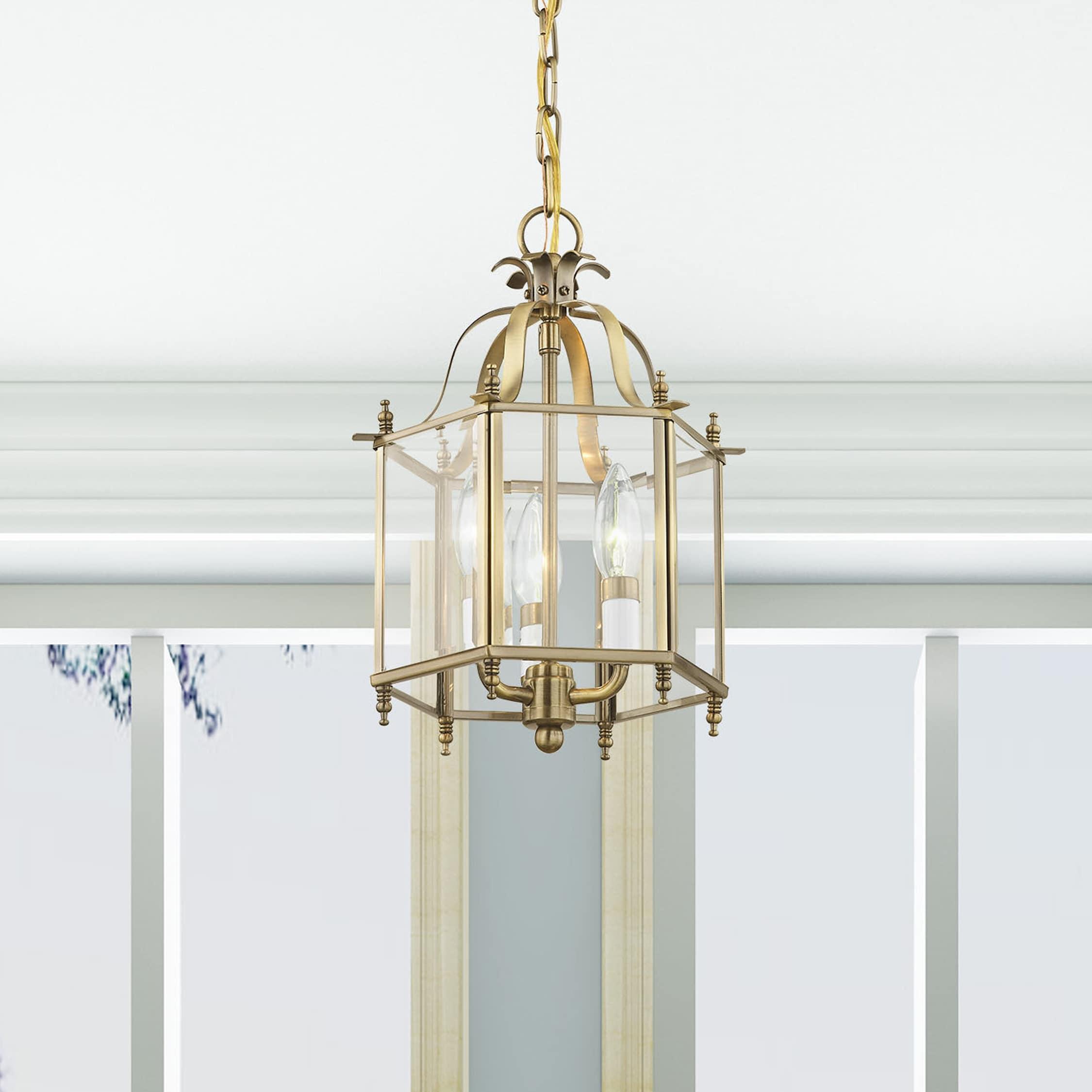 Livex Lighting Livingston 3 - Light Pendant in  Antique Brass