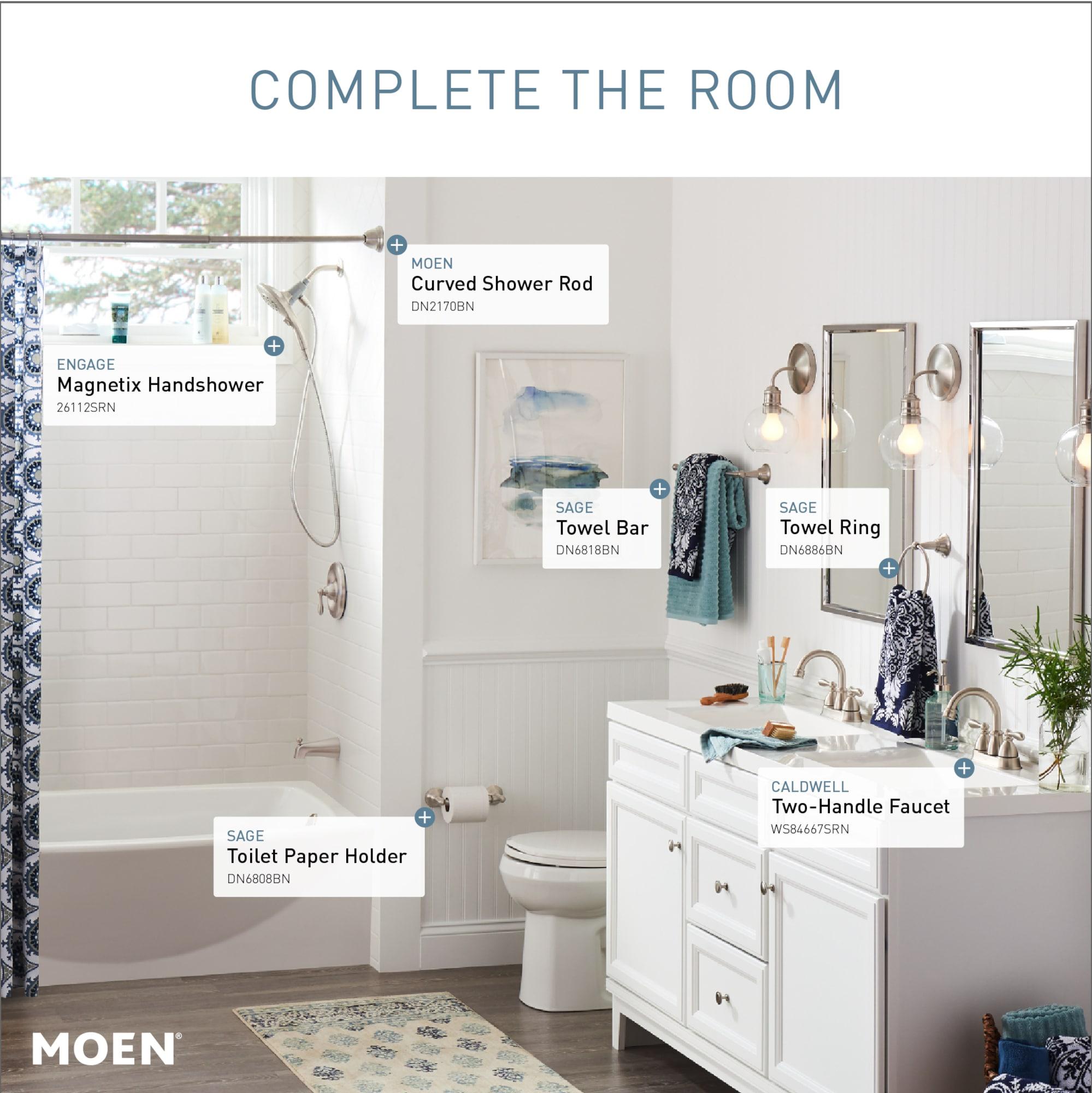 Moen Moen Banbury 4 in. Centerset Double Handle Bathroom Faucet 84943SRN