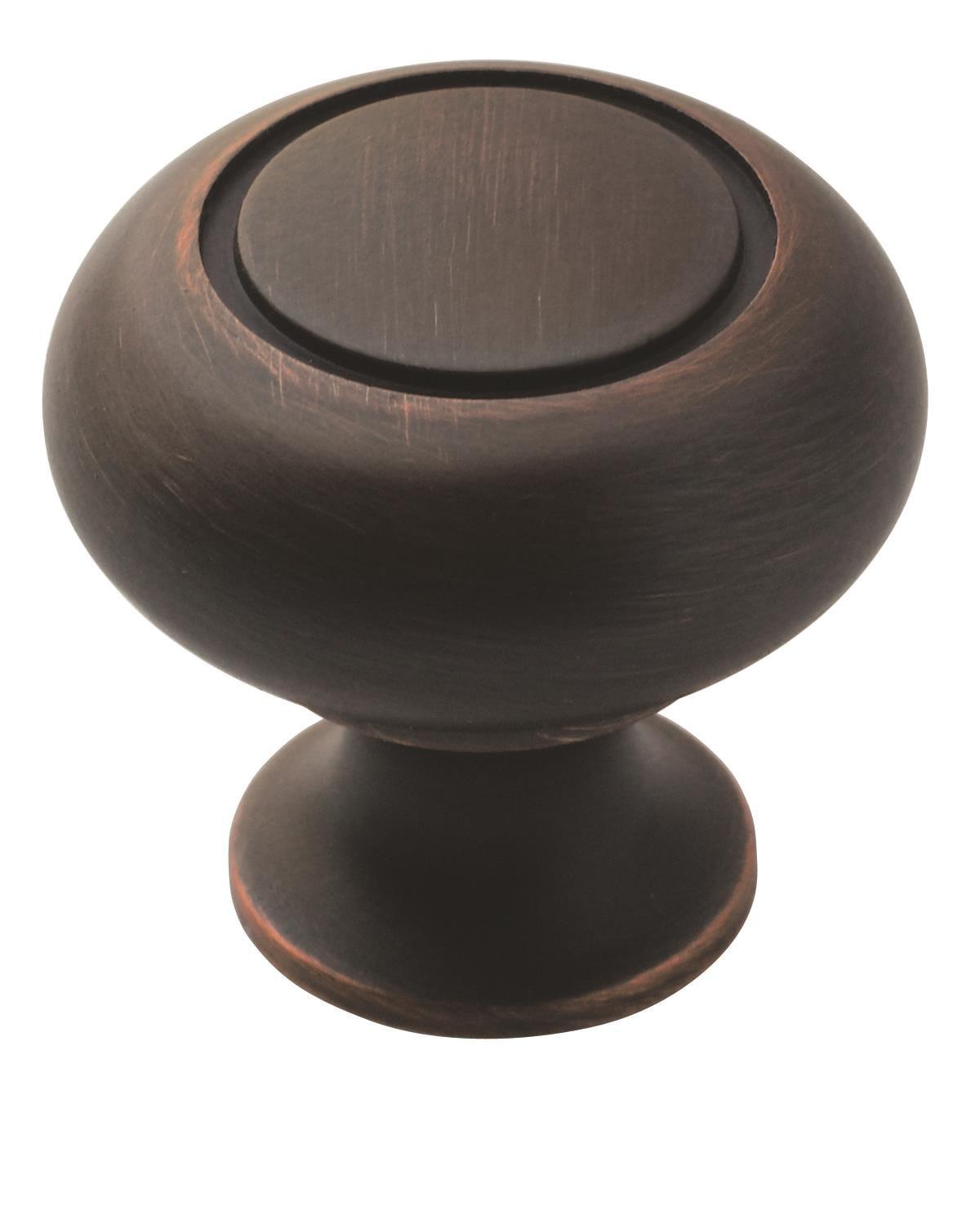 Amerock Allison Round Cabinet Knob 1-1/4 in. D Oil Rubbed Bronze 10 pk