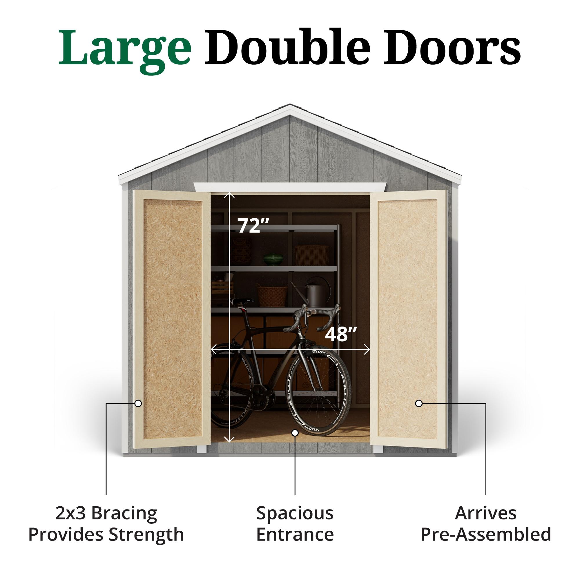Little Cottage Co. Value Gable Outdoor Wood Storage Shed
