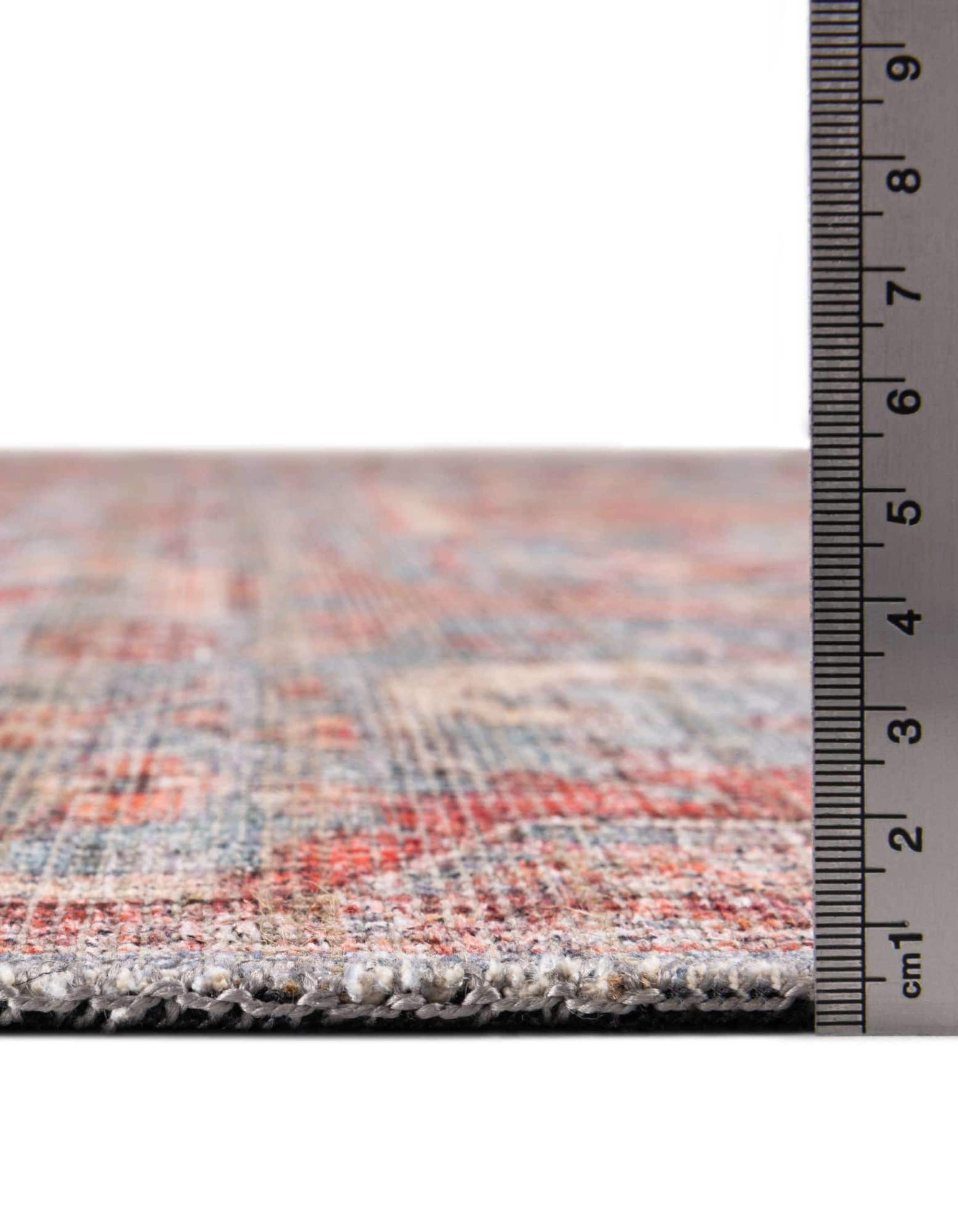 Unique Loom 2' 7 x 12' 0 Nostalgia Olivia Machine Washable Antique Blue Area Rug