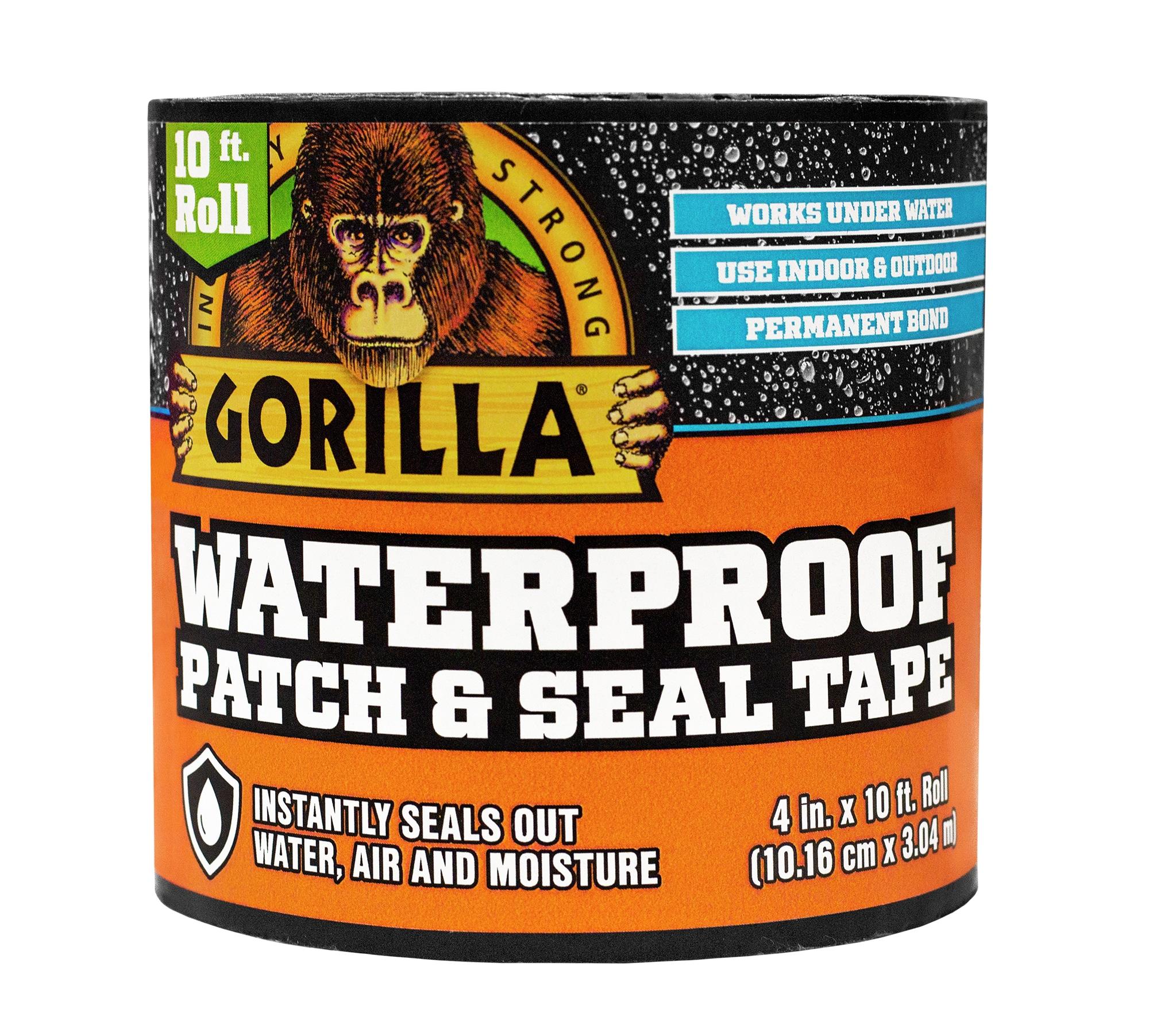 Gorilla 4 in. W X 10 ft. L Black Waterproof Repair Tape