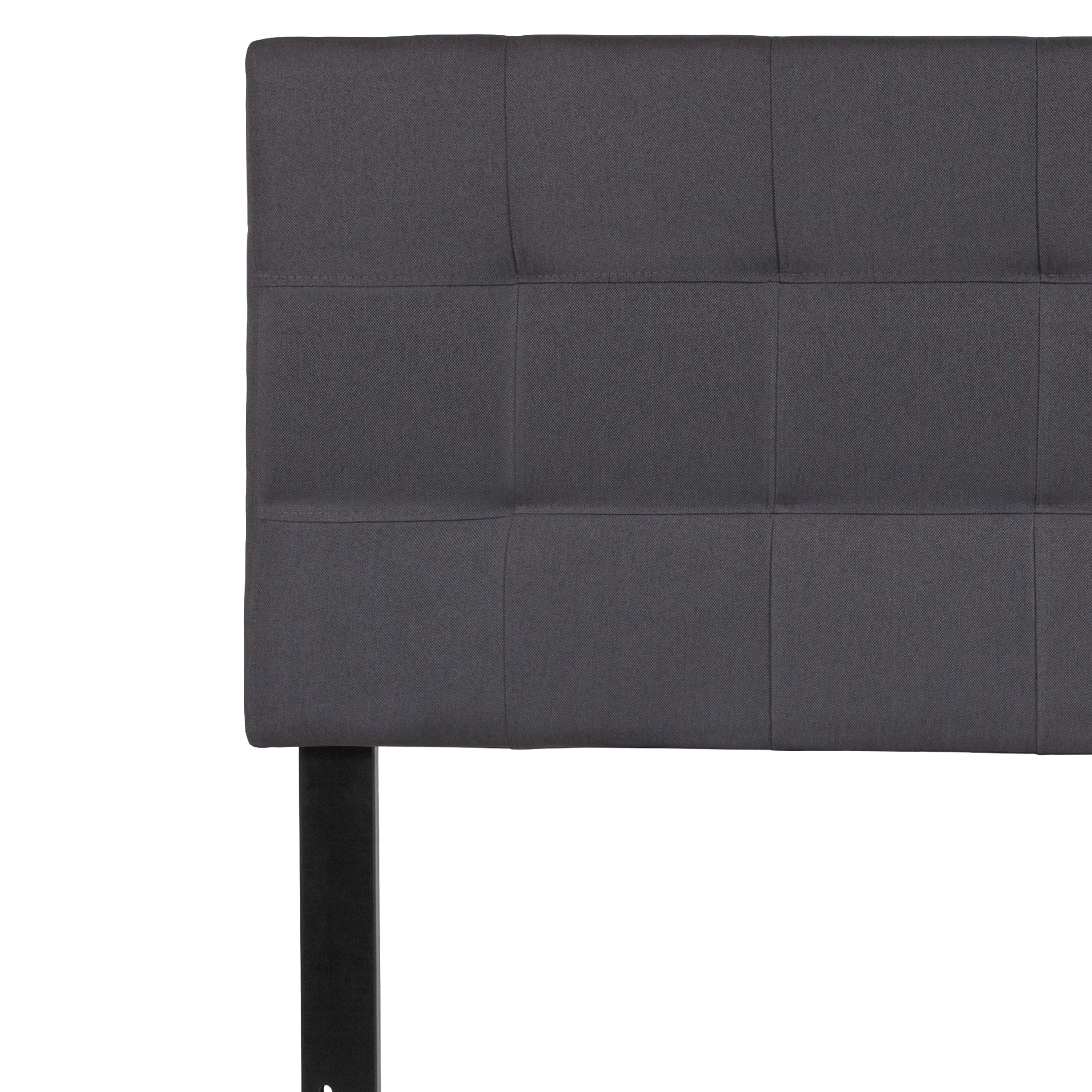 Flash Furniture Bedford Tufted Upholstered Full Size Headboard in Dark Gray Fabric