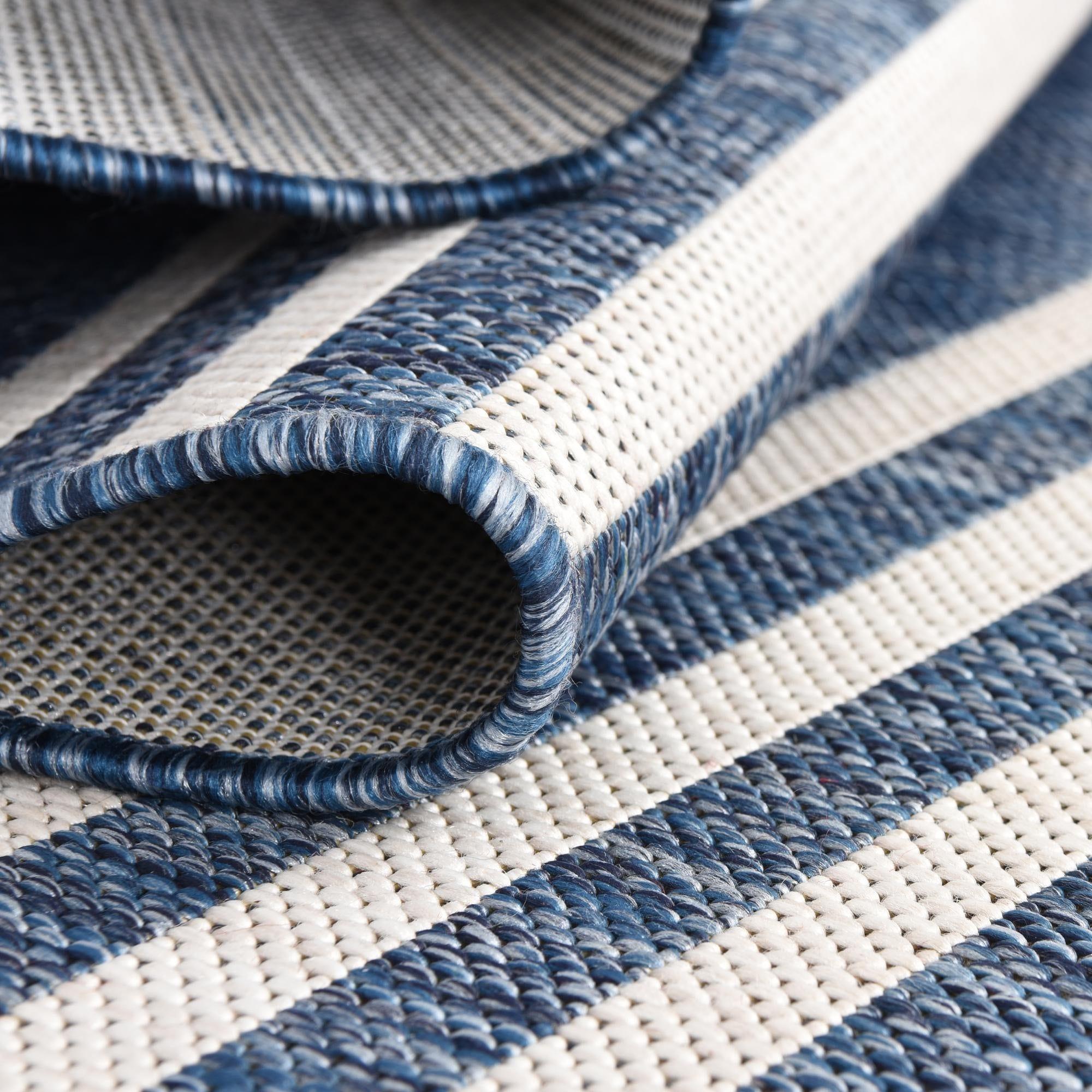 Jill Zarin Outdoor Collection Area Rug - Anguilla (3' 1" x 5' 3" Rectangle Blue/Ivory)