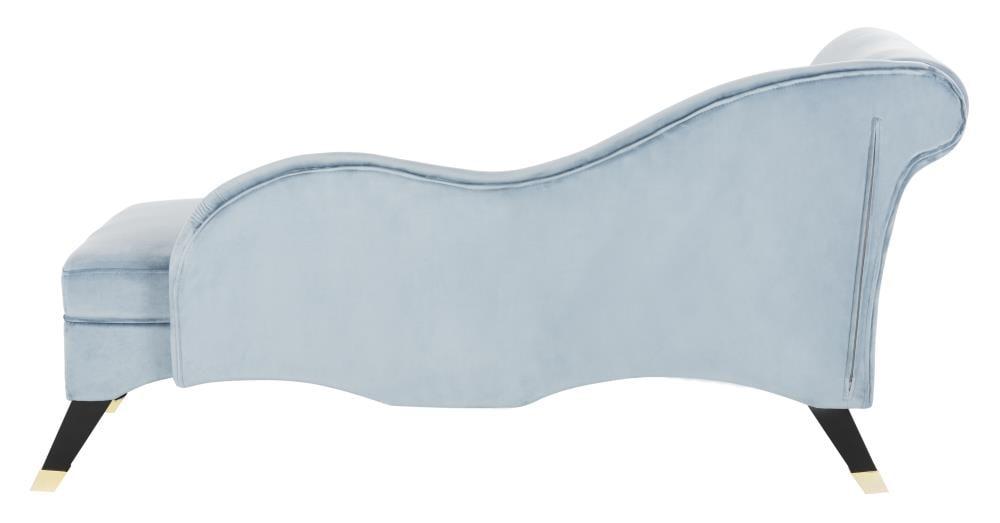Caiden Chaise - FOX6284 - Slate Blue/Black - Safavieh