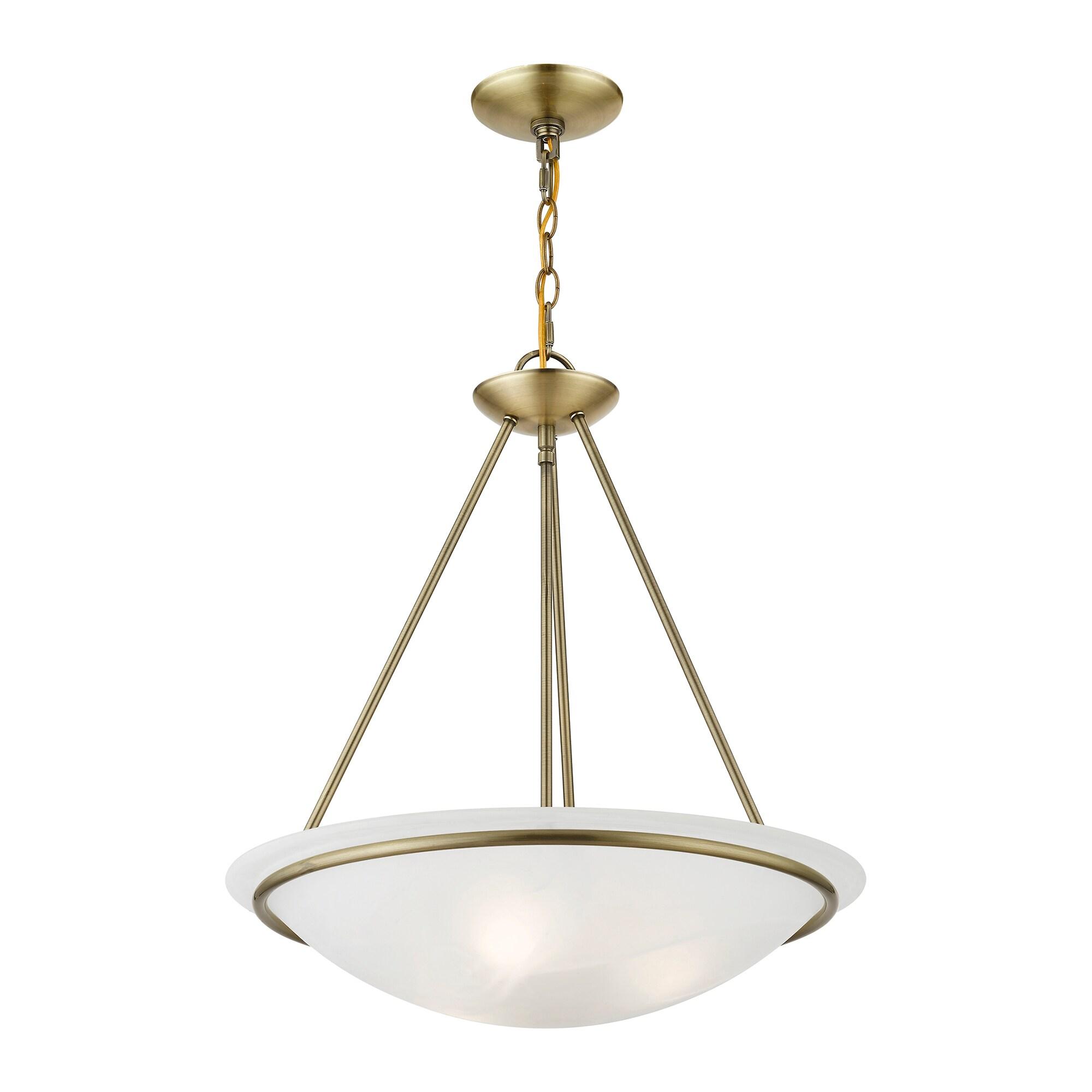 Livex Lighting Newburgh 3 - Light Pendant in  Antique Brass