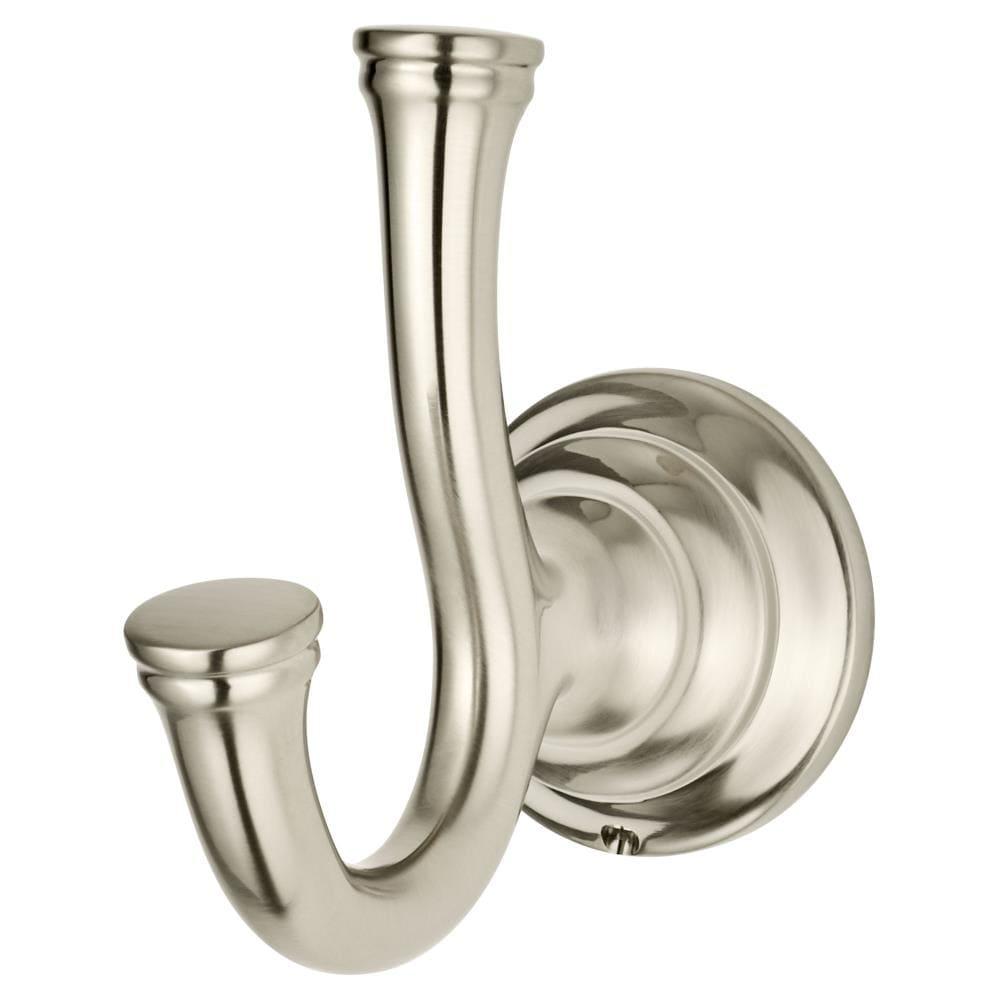 Delancey Brushed Nickel Double Robe Hook