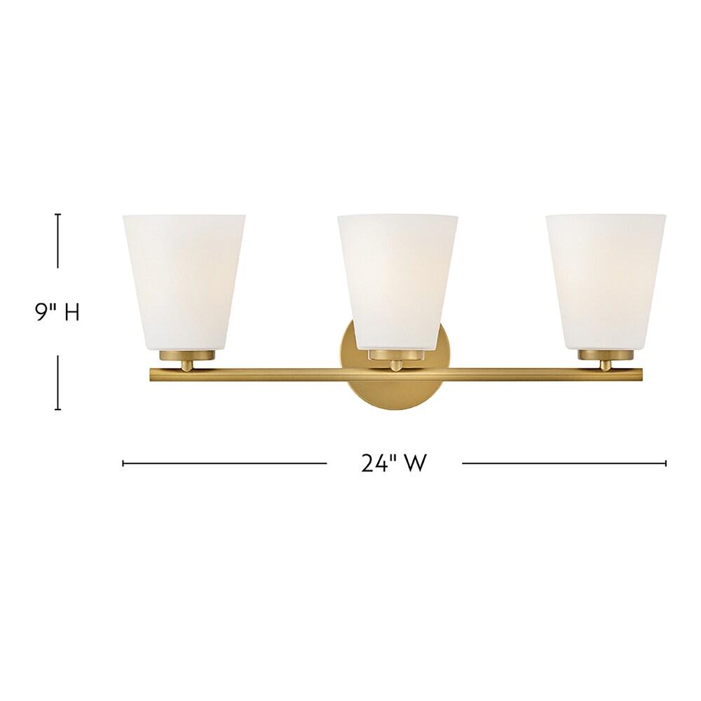Lark 85423 Bri 3 Light 24" Wide Vanity Light - Brass