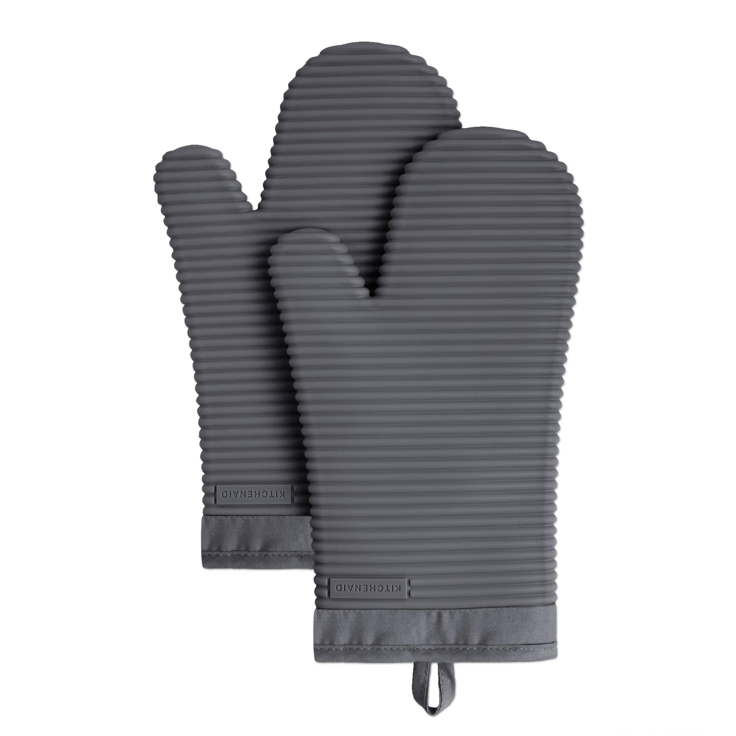 KitchenAid Ribbed Soft Silicone Oven Mitt (Set of 2)