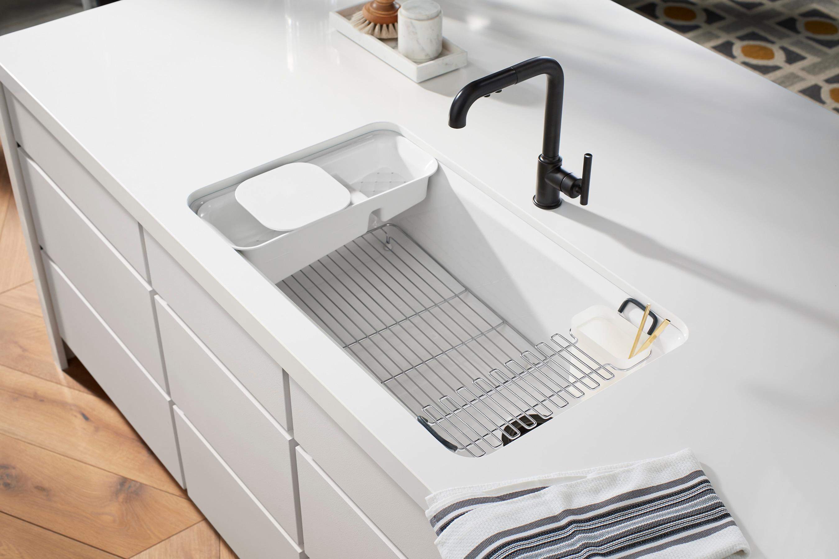 Riverby 33" x 22" x 9-5/8" Under-Mount Single-Bowl Kitchen Sink with Accessories