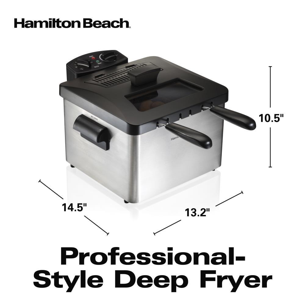 Hamilton Beach Hamilton Beach® Professional-Style Electric Deep Fryer with 12-Cup Food Capacity, Lid with View Window and Three Frying Baskets
