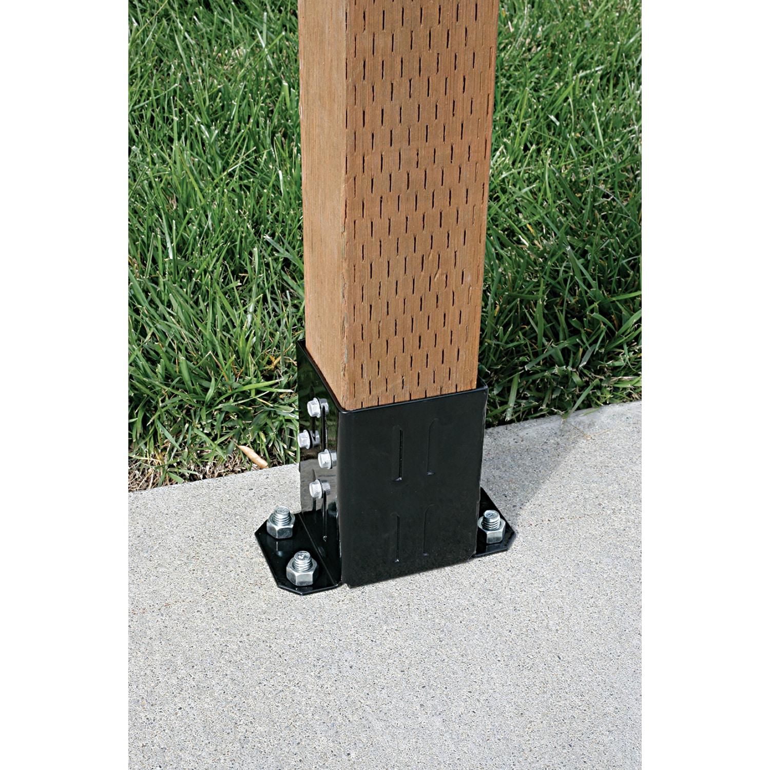 Simpson Strong-Tie 12 Gauge 4 X 4 Powder Coated Black E-Z Post Base