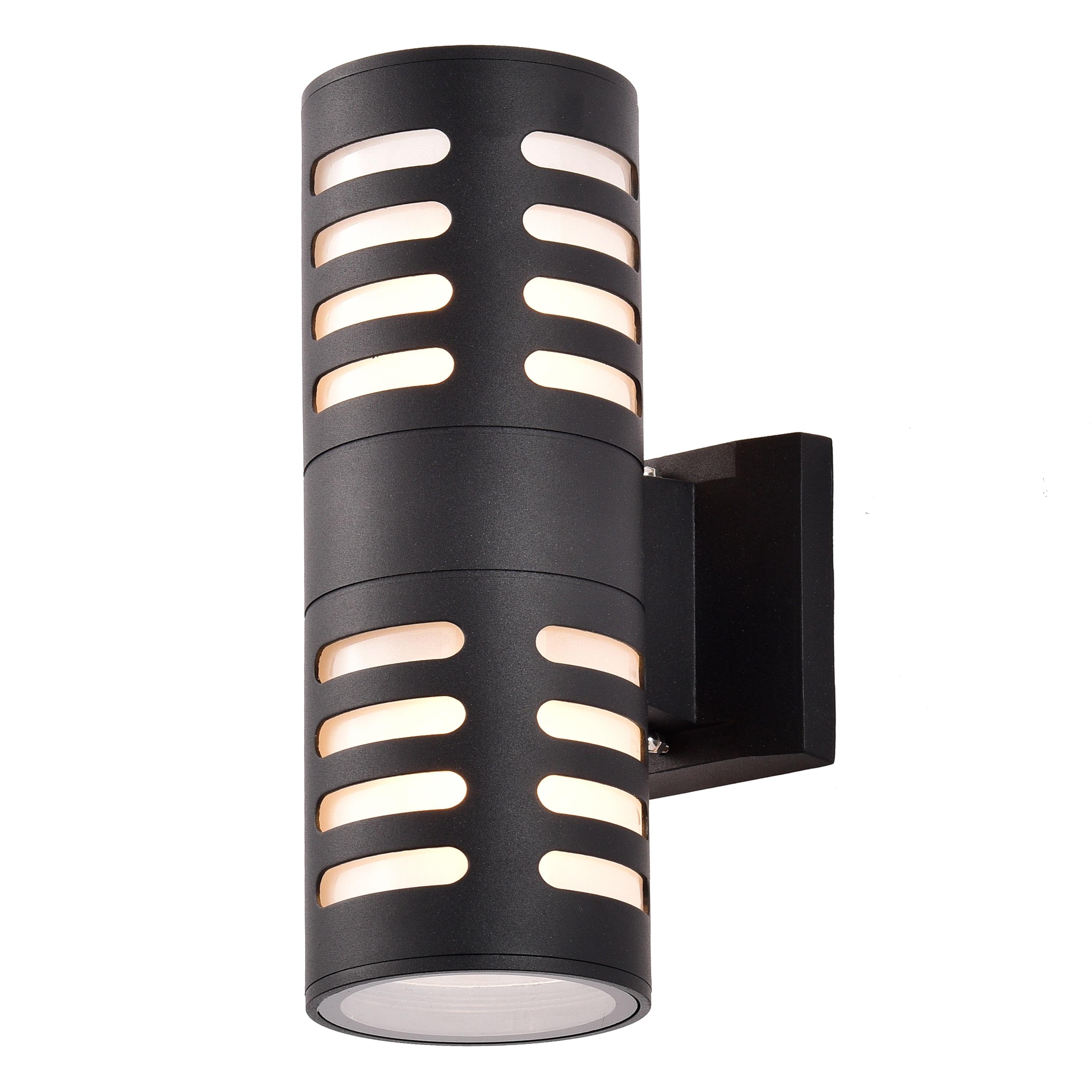 C Cattleya 2-Light Matte Black Die-cast Aluminum Outdoor Wall Sconce