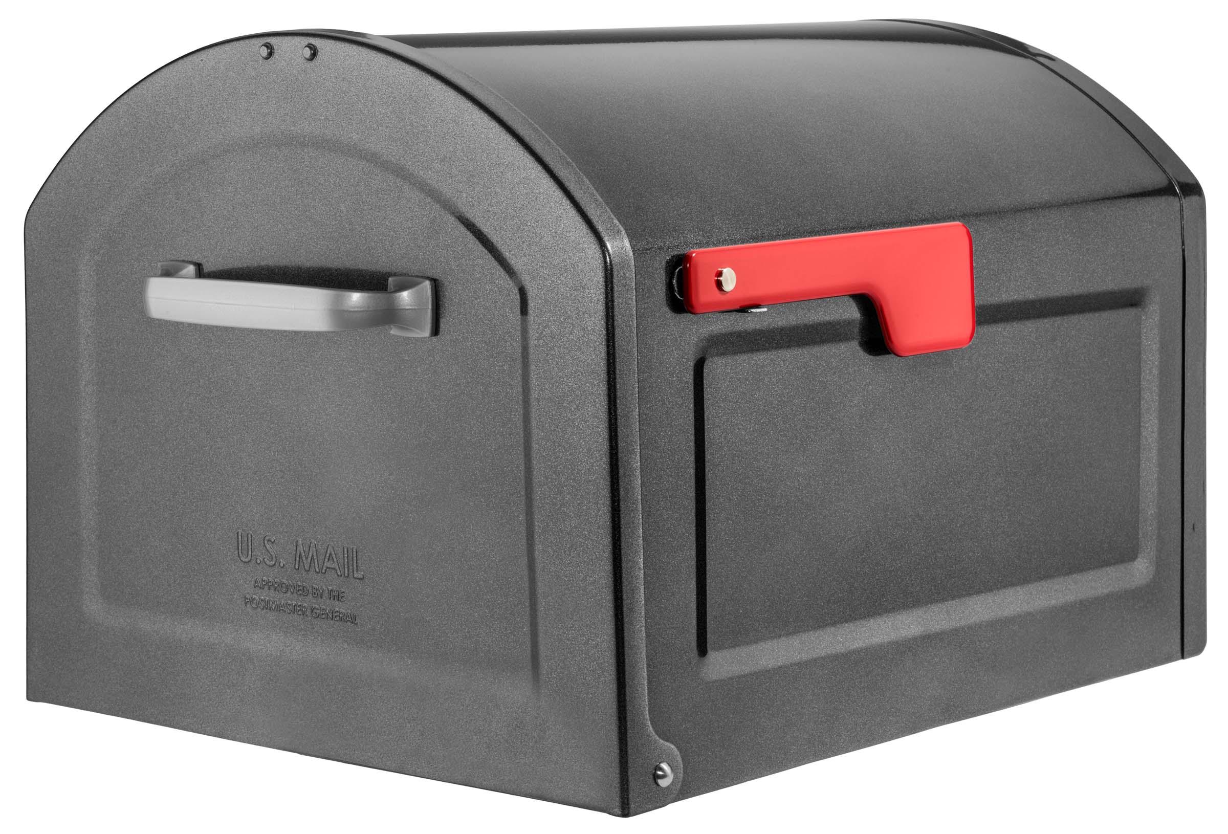 Architectural Mailboxes Centennial Post Mount Galvanized Steel Post Mount Pewter Mailbox