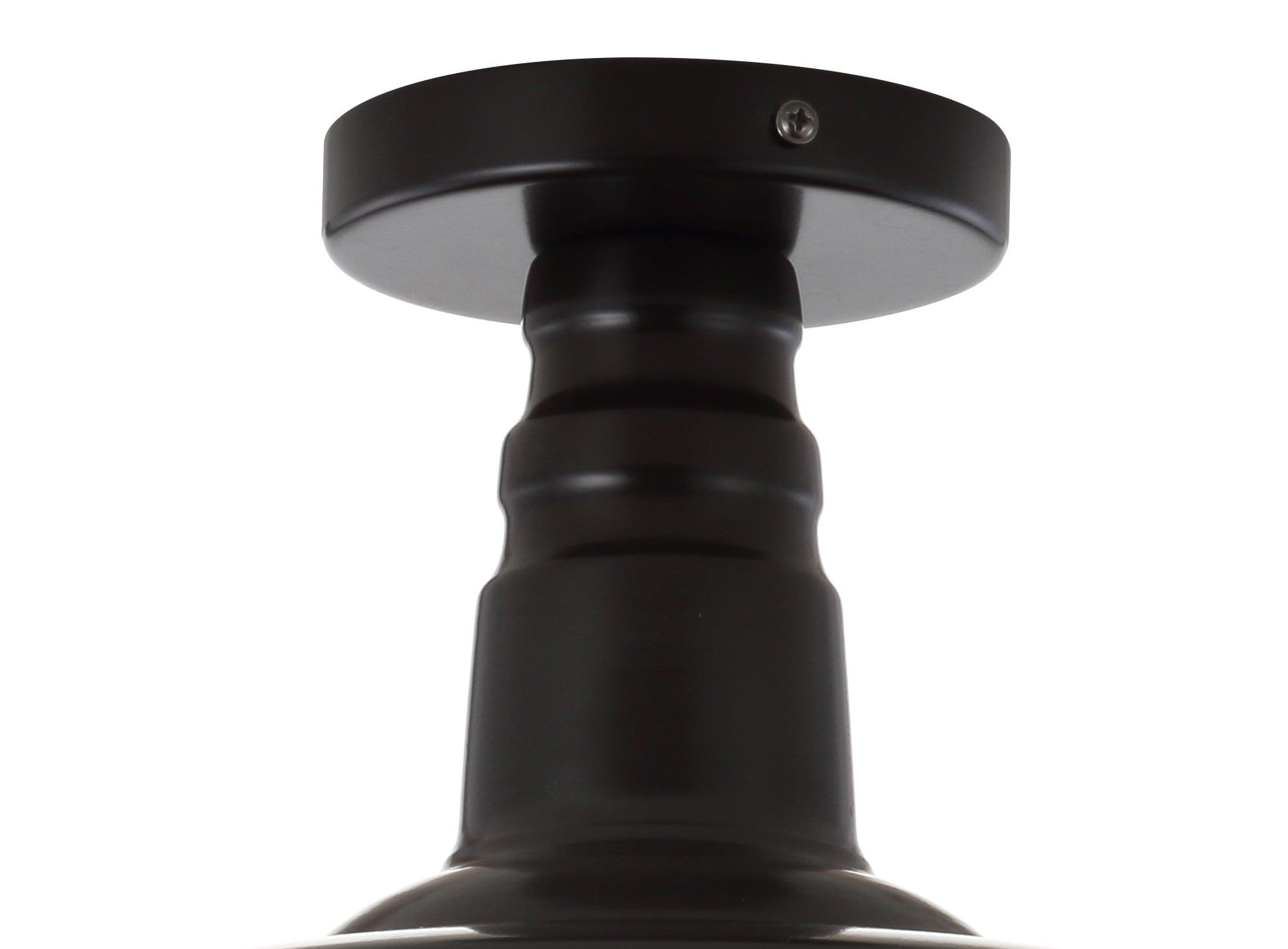 Chloe Lighting Friedrich Industrial-Style 1 Light Rubbed Bronze Semi-Flush Ceiling Fixture 14" Wide