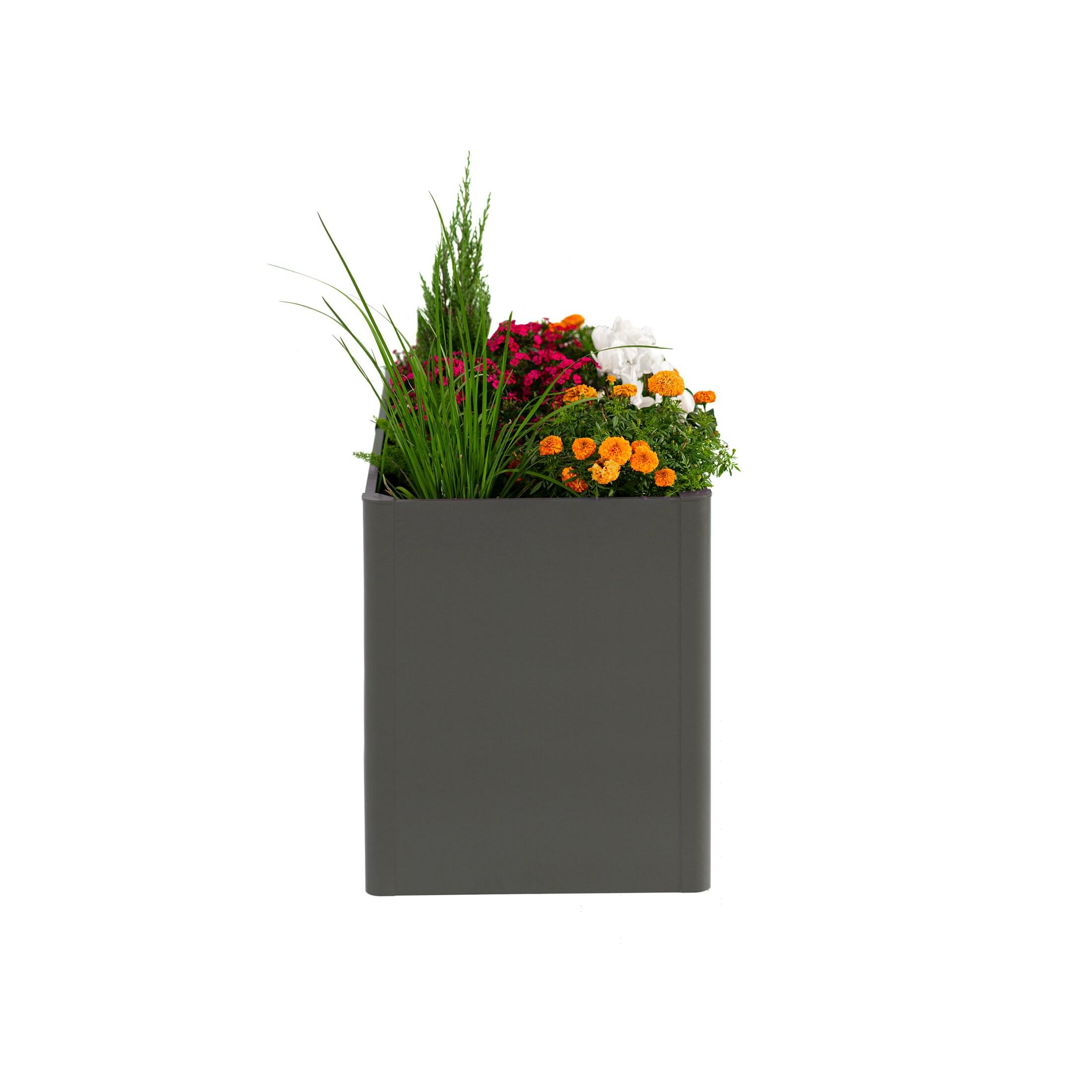 Modern 32" Tall Metal Outdoor Long Planter Box