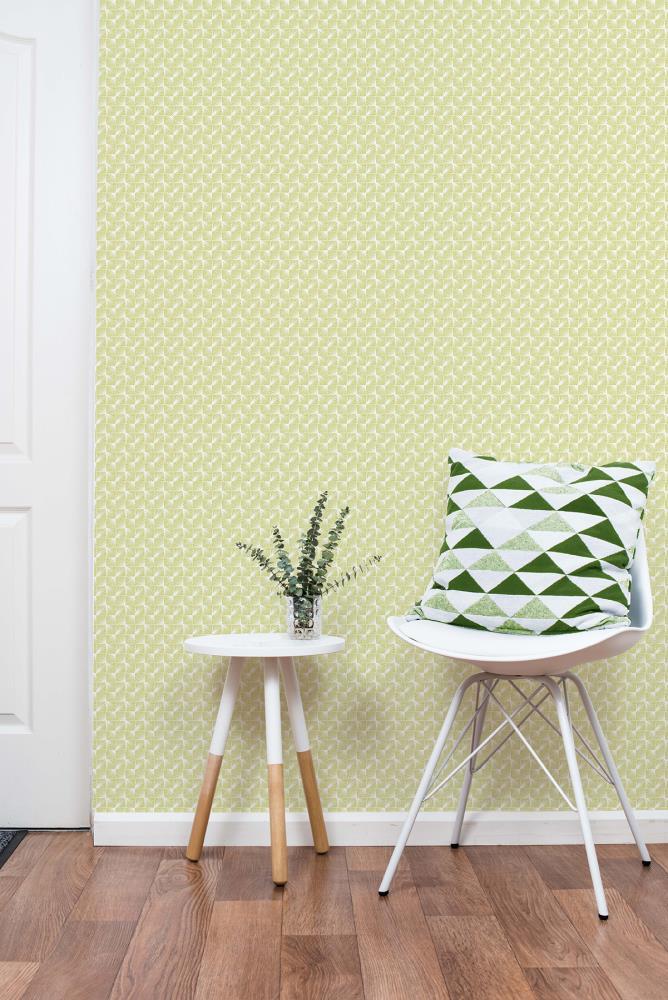 Coloroll Stockholm Lime Geometric Wallpaper