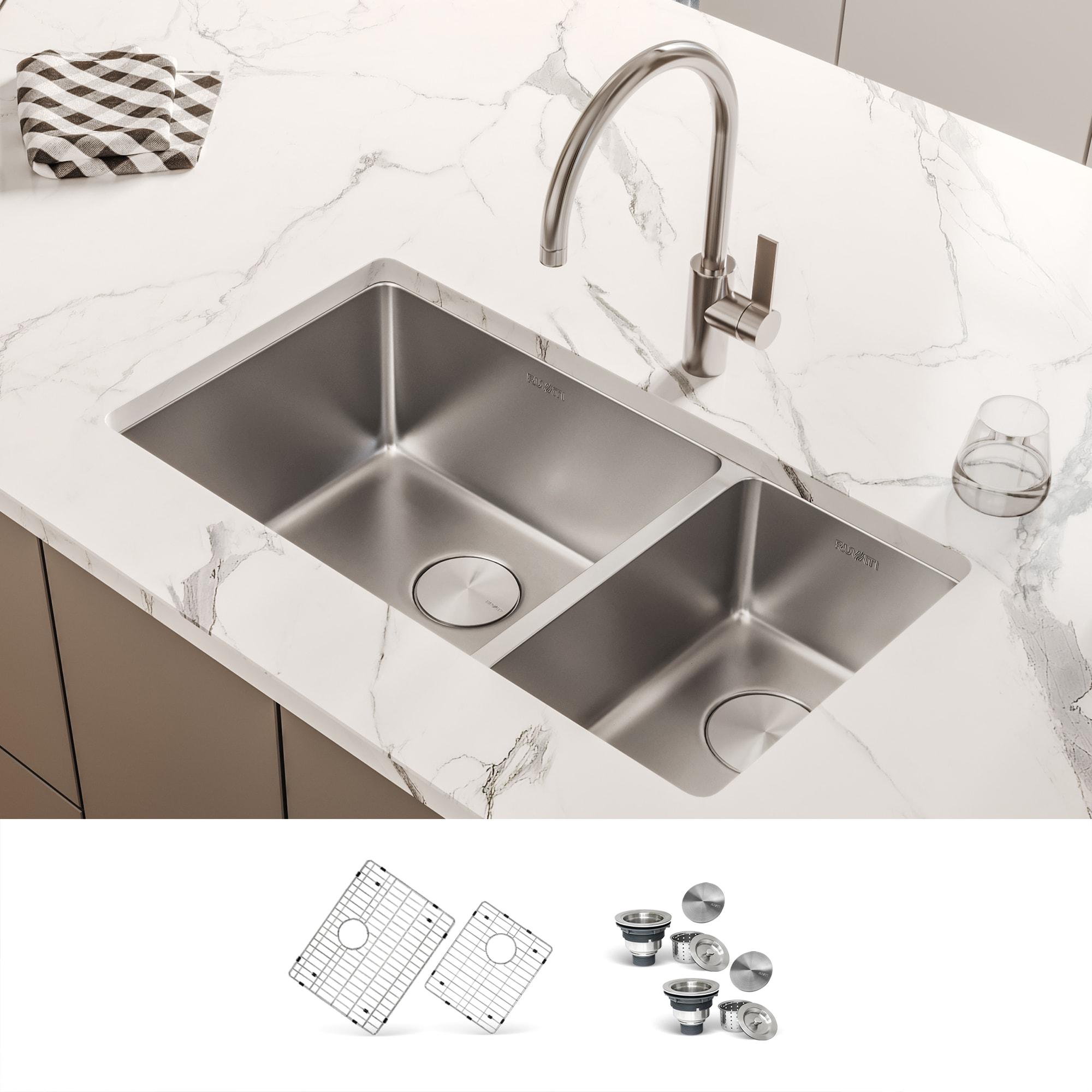 Ruvati 32-inch Undermount Kitchen Sink 16 Gauge Stainless Steel