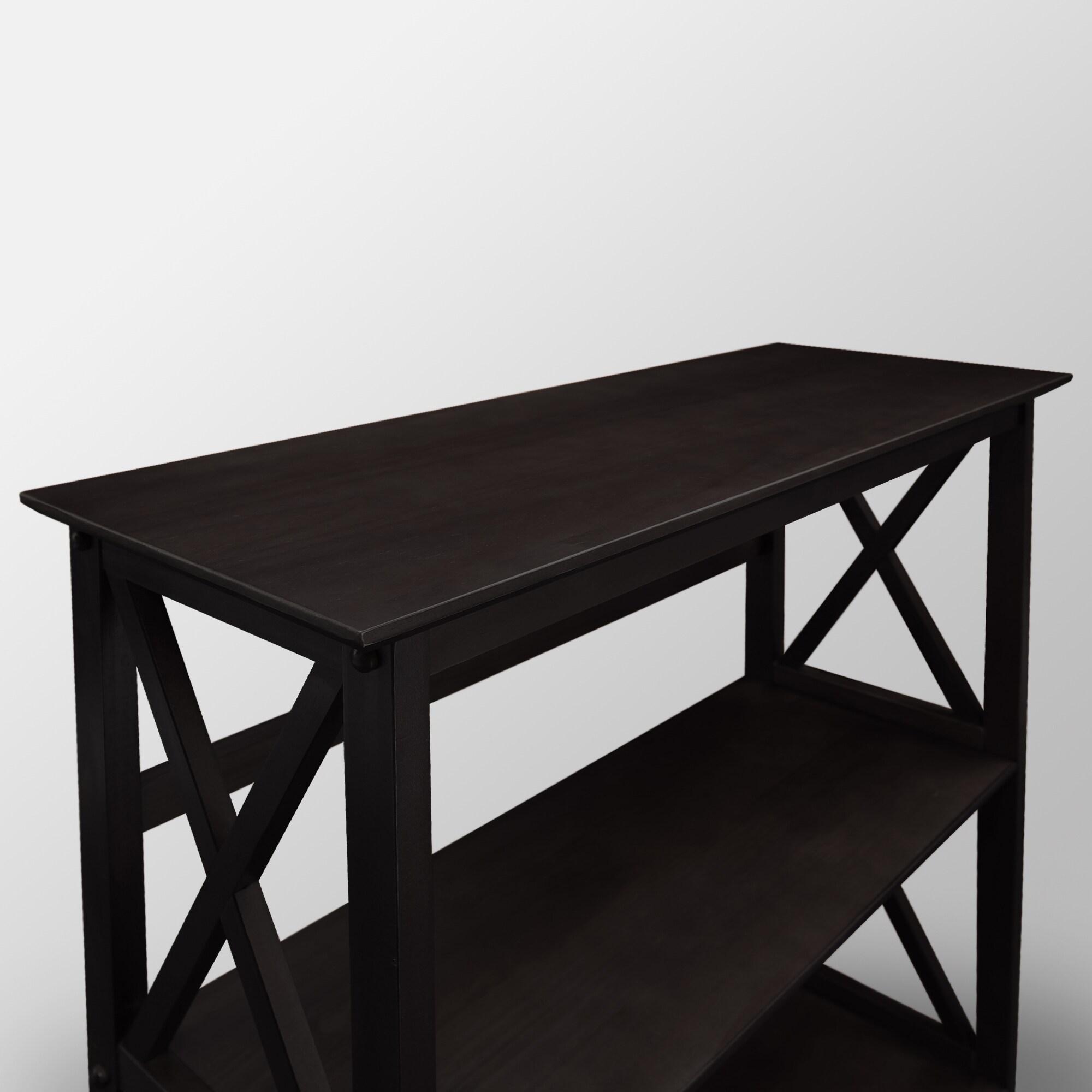 Montego 3-Shelf Bookcase-Black
