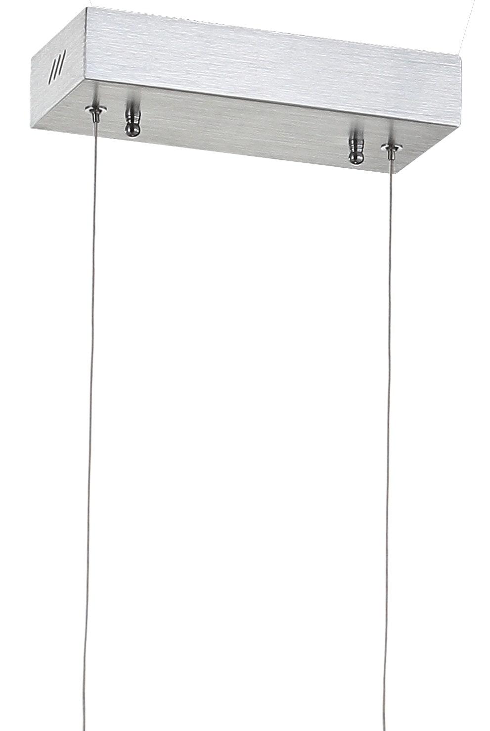 Draper 40" Dimmable Adjustable Integrated LED Metal Linear Pendant, Brushed Aluminum