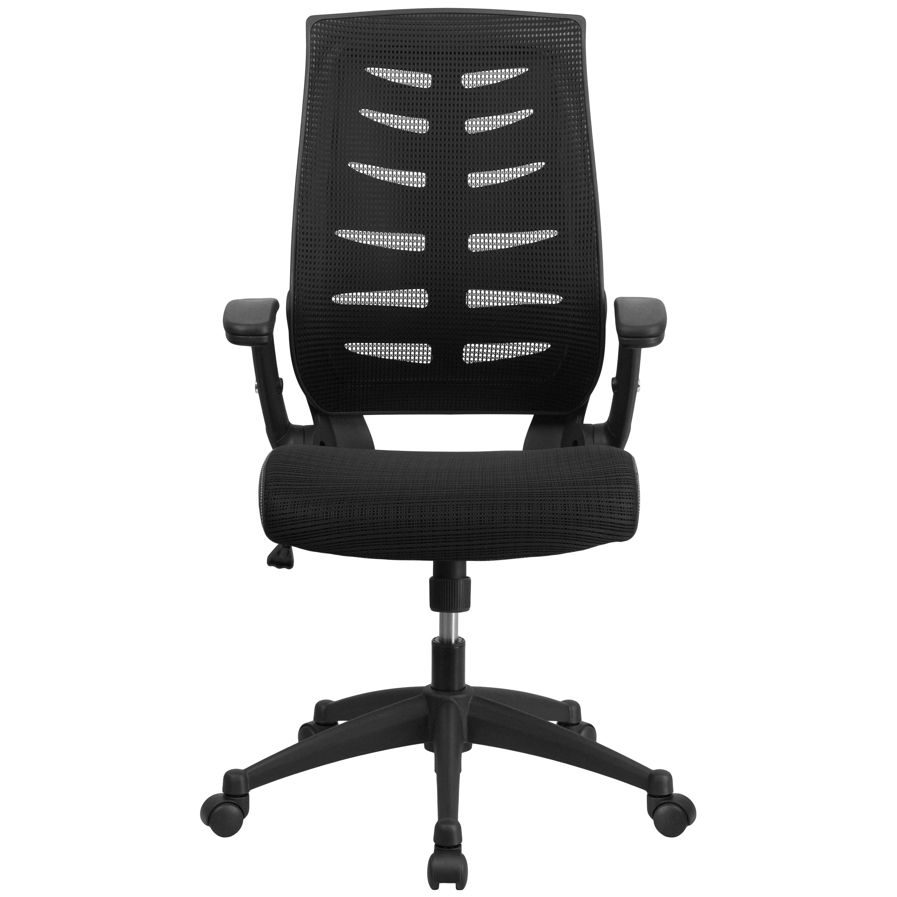 Flash Furniture High Back Designer Mesh Swivel Executive Ergonomic Chair with Flip-Up Arms