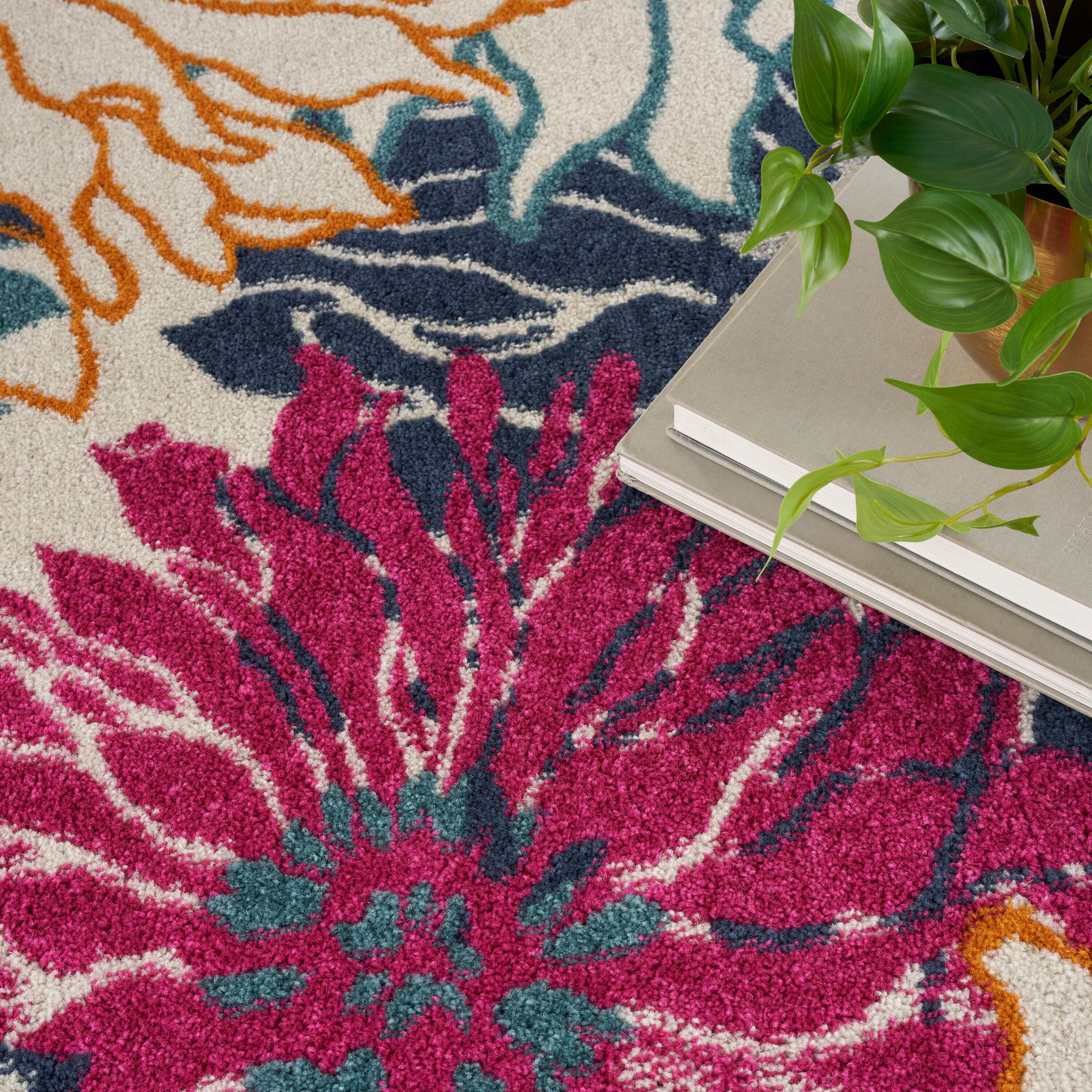 Nourison Passion Bohemian Transitional Floral Indoor Area Rug Ivory/Multi 8' x 10'