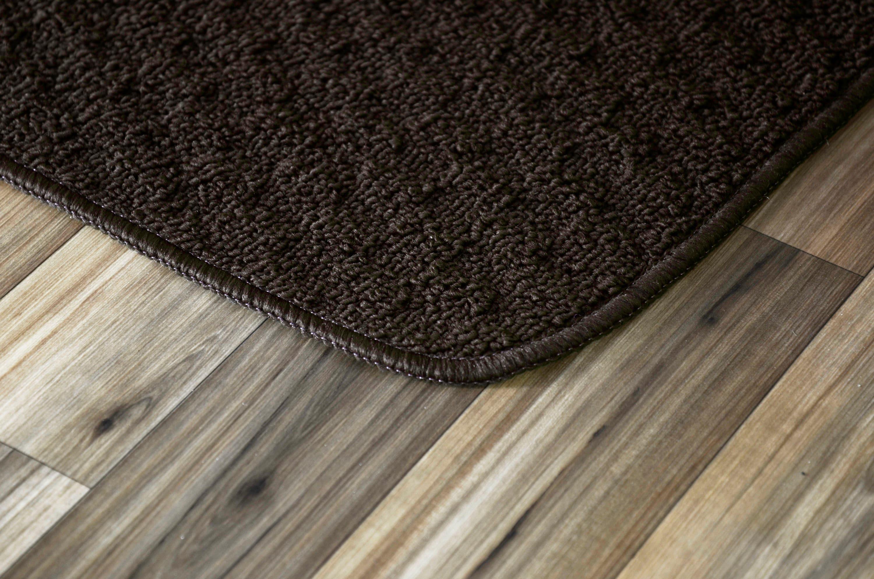 Garland Rug Town Square Mocha Kitchen Rug Set, 2 Piece Sliced Set (18"x28" Sliced, and 18"x28")