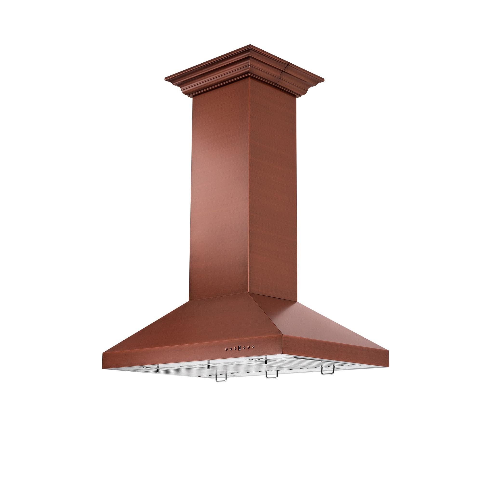 36" DuraSnow 400 CFM Convertible Island Range Hood