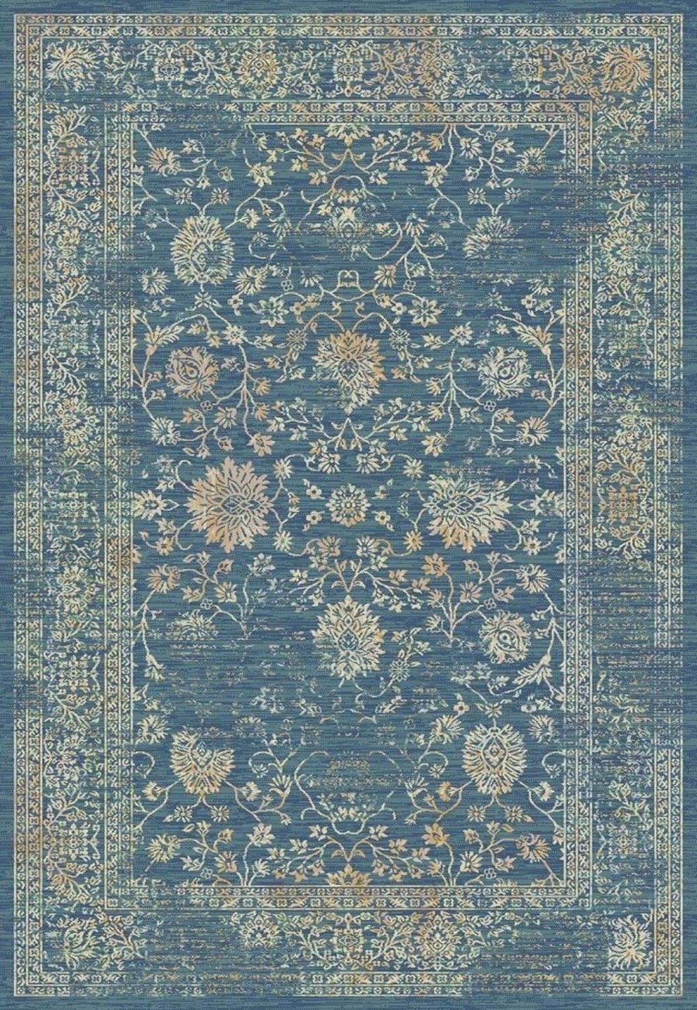 Evoke EVK510 Power Loomed Area Rug Light Blue / Beige 5'-1" X 7'-6" - Safavieh.