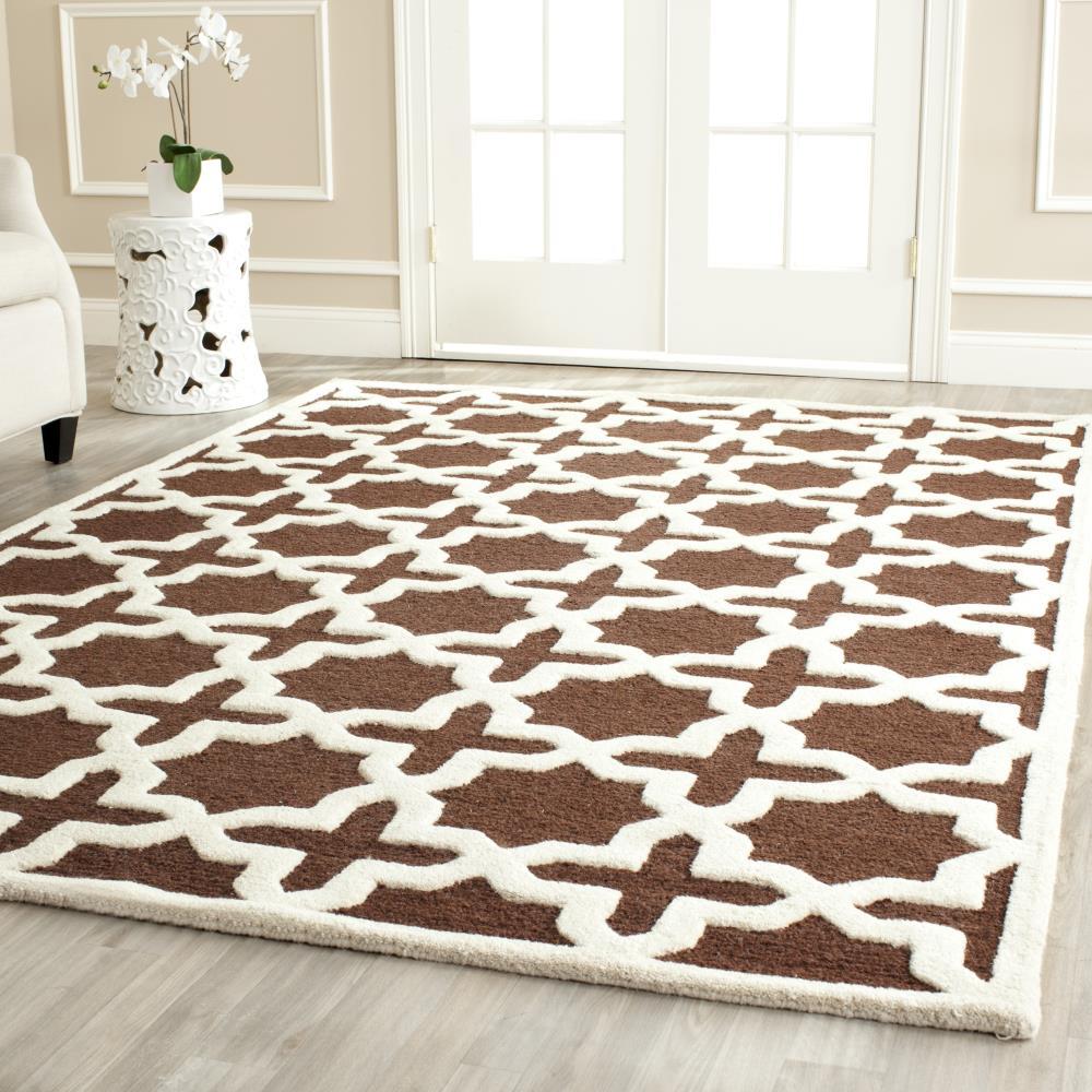 Cambridge CAM125 Tufted Indoor Area Rug - Dark Brown/Ivory - 8'x10' - Safavieh