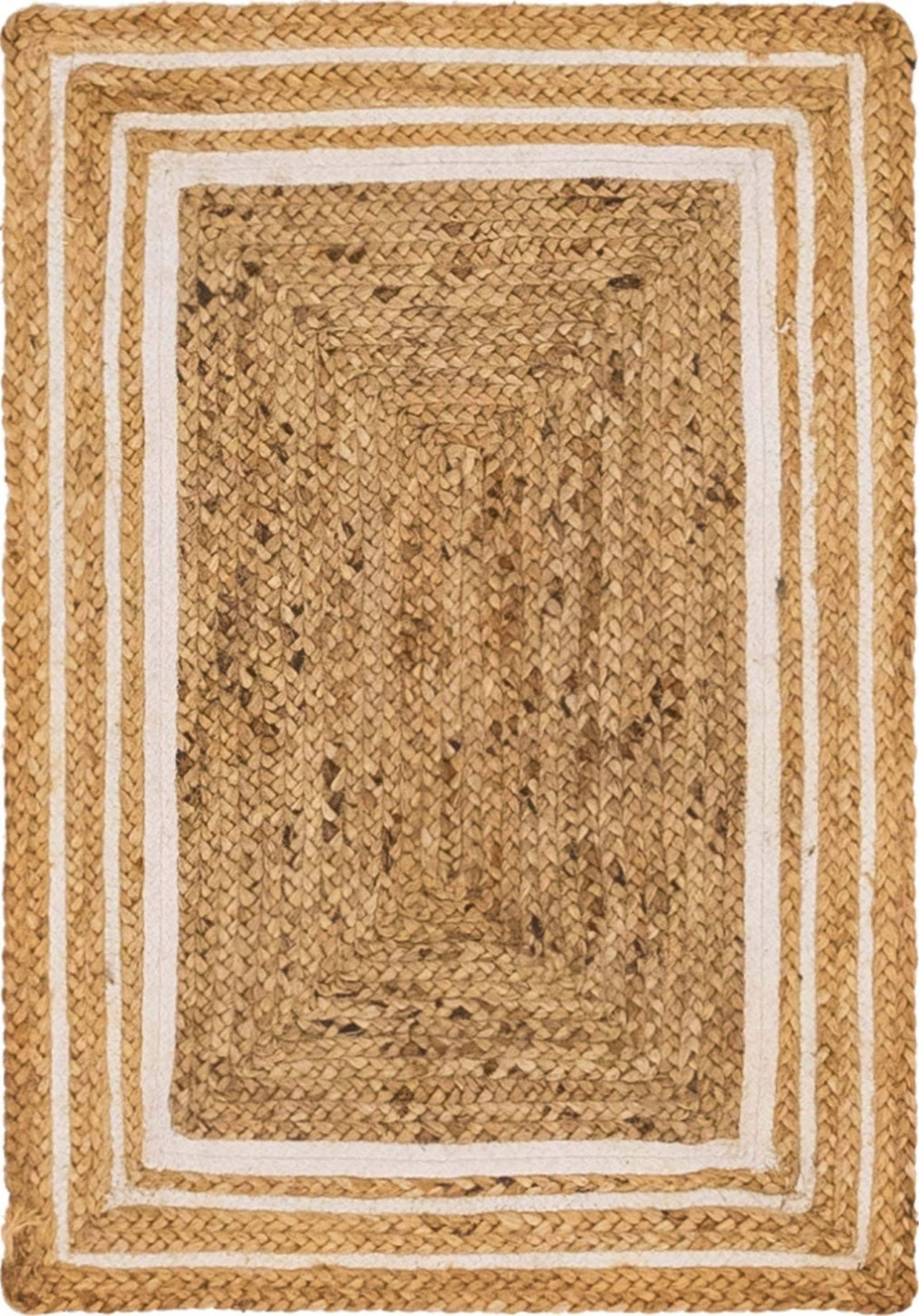 Unique Loom 2' 0 x 3' 1 Gujarat Braided Jute Rectangle Area Rug