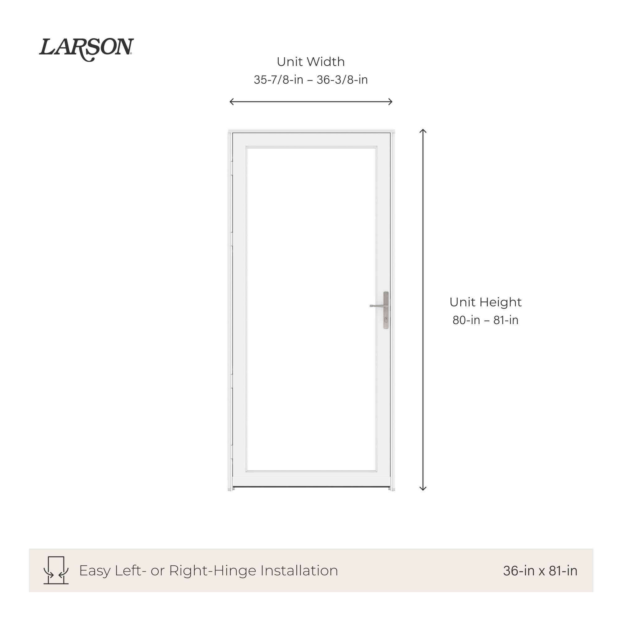 LARSON 50 Series Fullview Storm Door with Brushed Nickel Handle