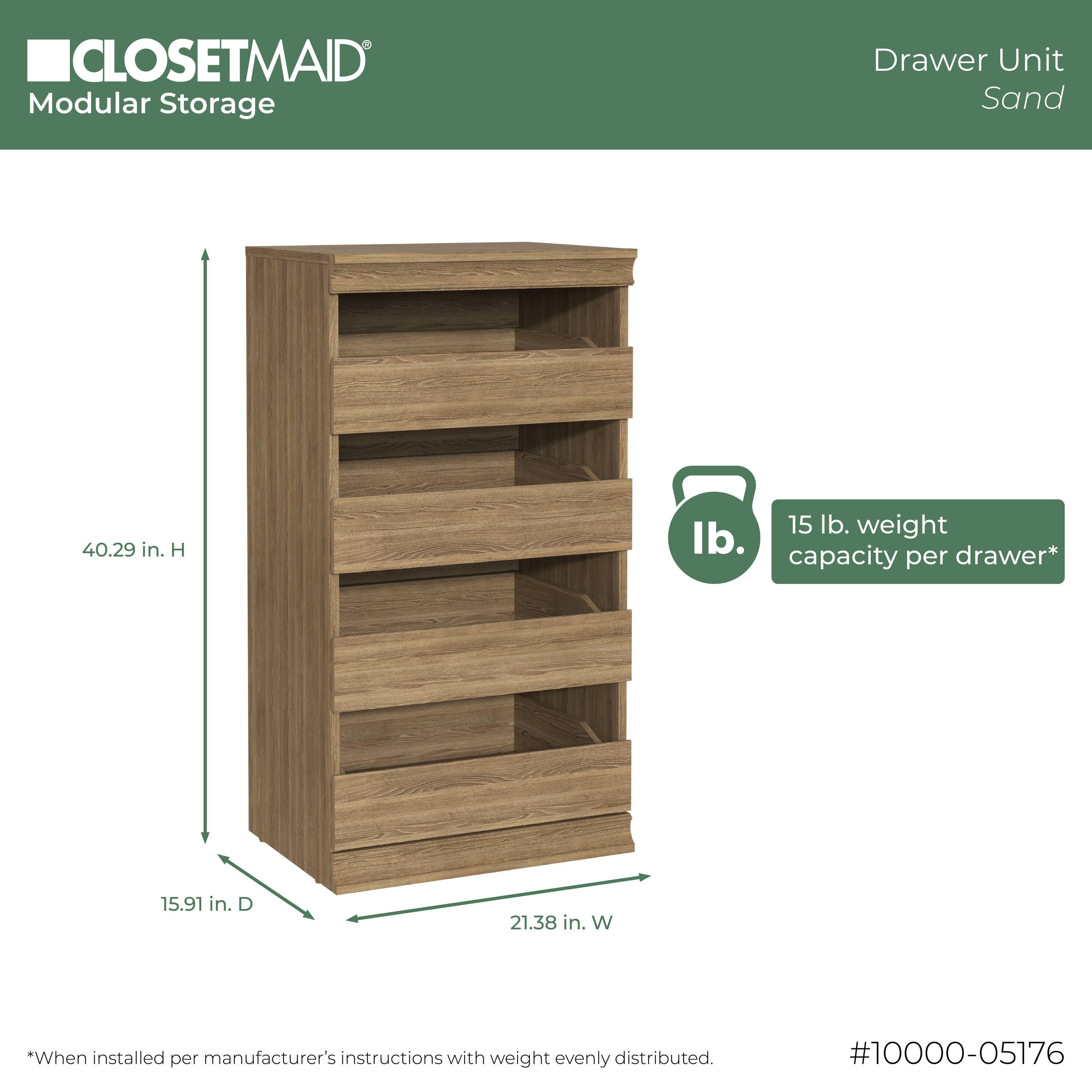 Modular Storage 21.38" W Drawer Unit with 4 Drawers
