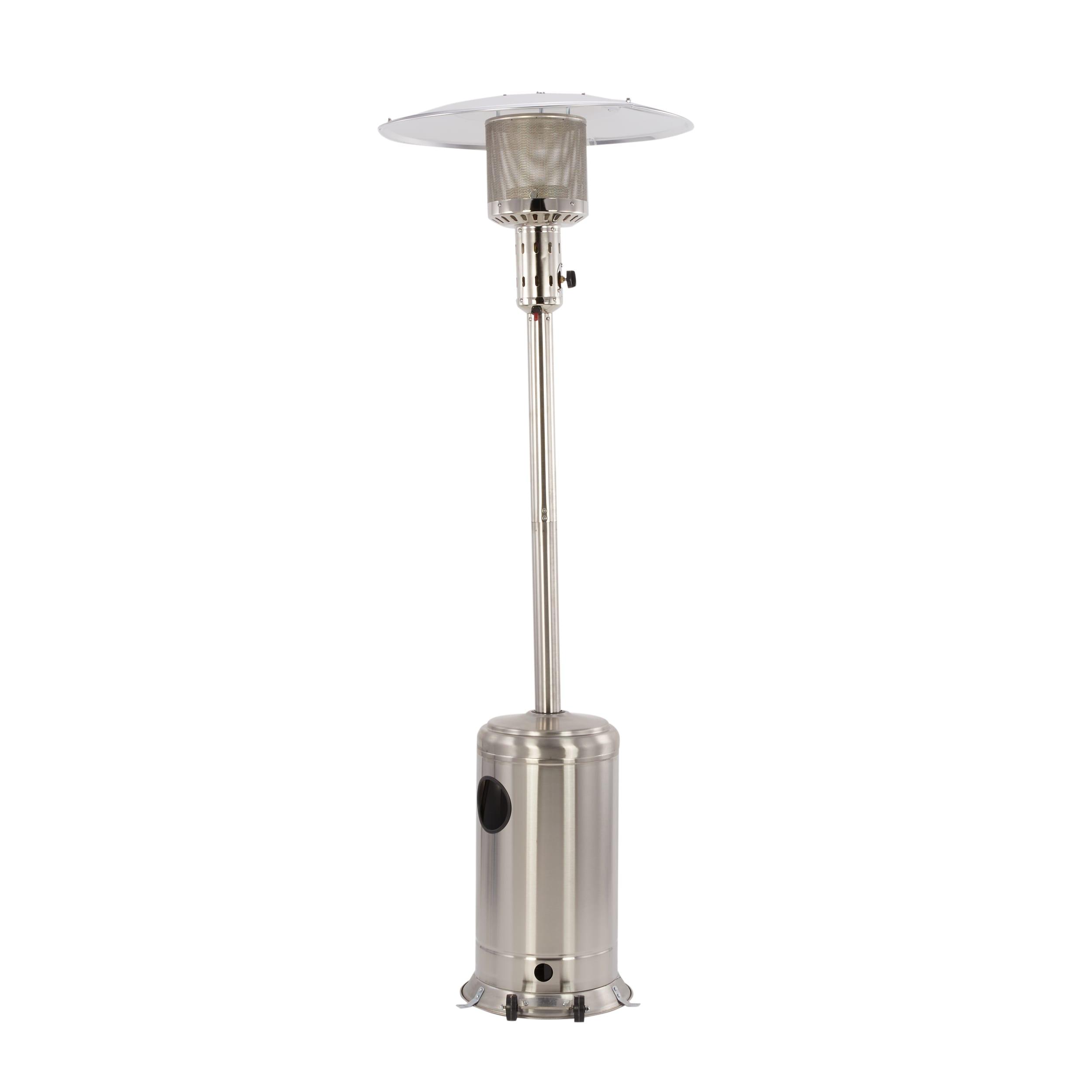 Stainless Steel 88-Inch Propane Patio Heater with Wheels