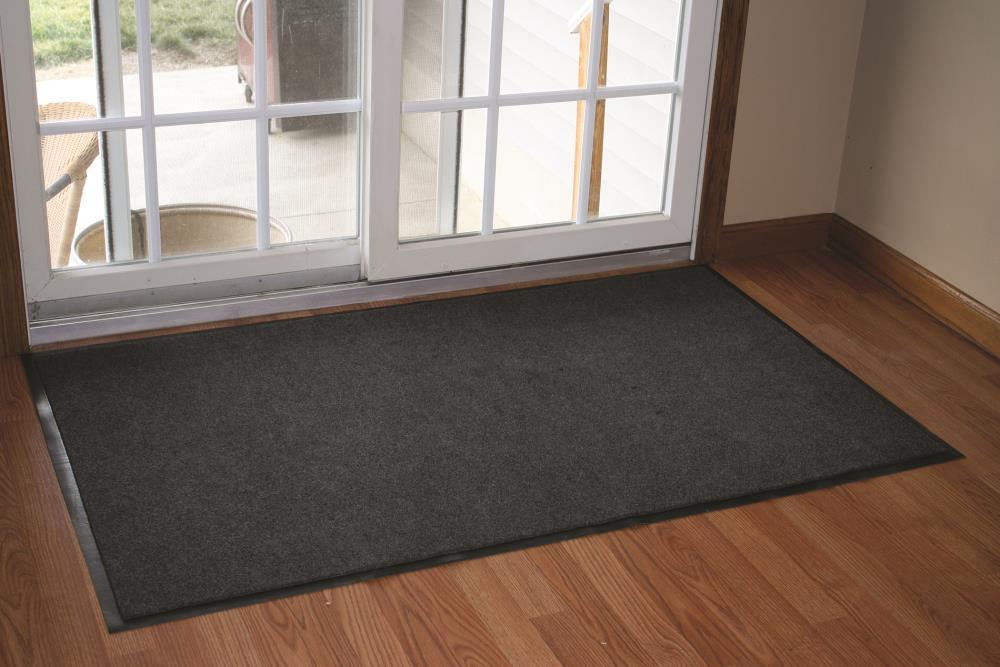 Charcoal Vinyl Wipe-N-Walk 3-ft x 5-ft Entrance Mat