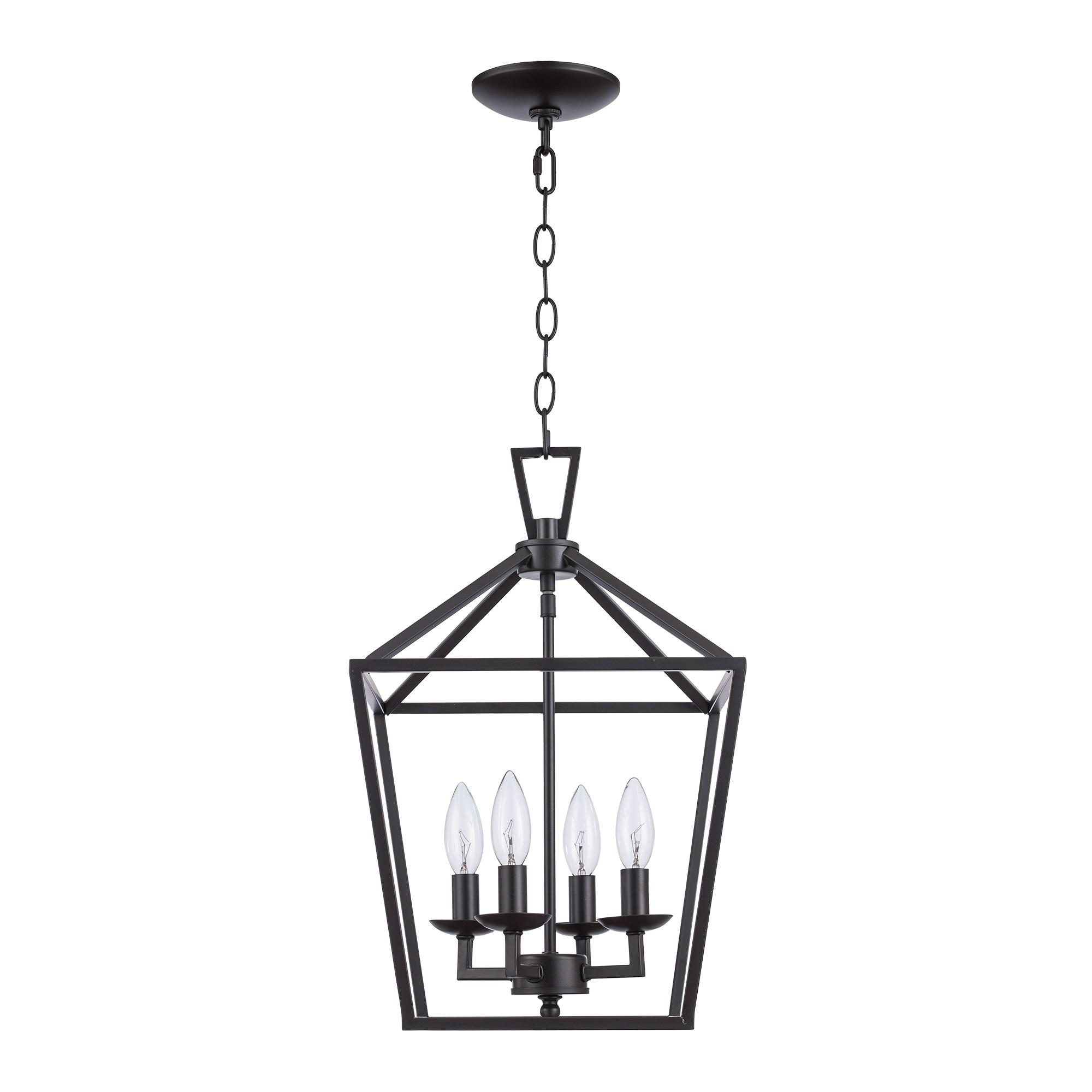 Lacey Industrial Cage 4-Light Pendant in Oil Rubbed Bronze