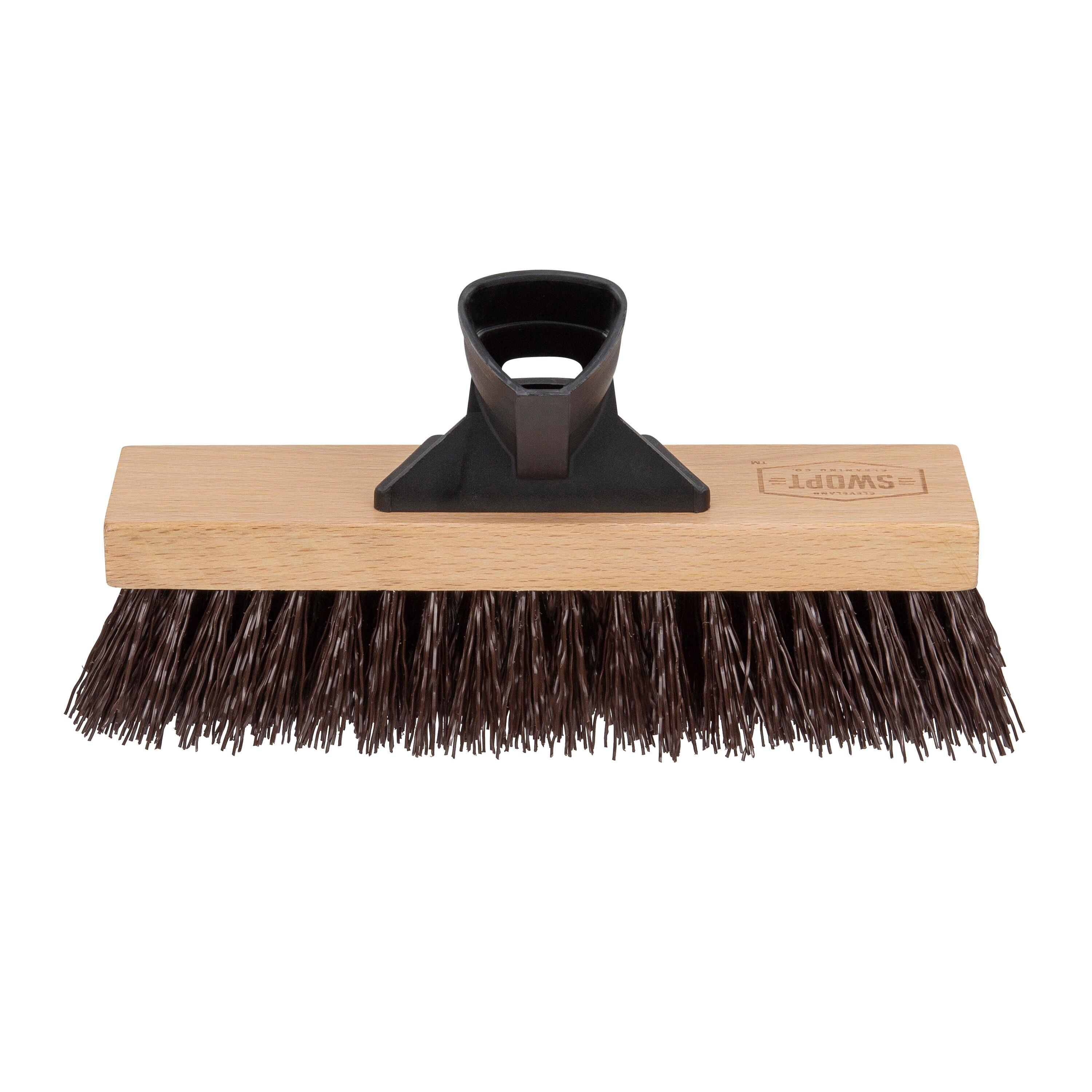 10'' Stiff Poly Fiber Bristle Wood Scrub Brush Head