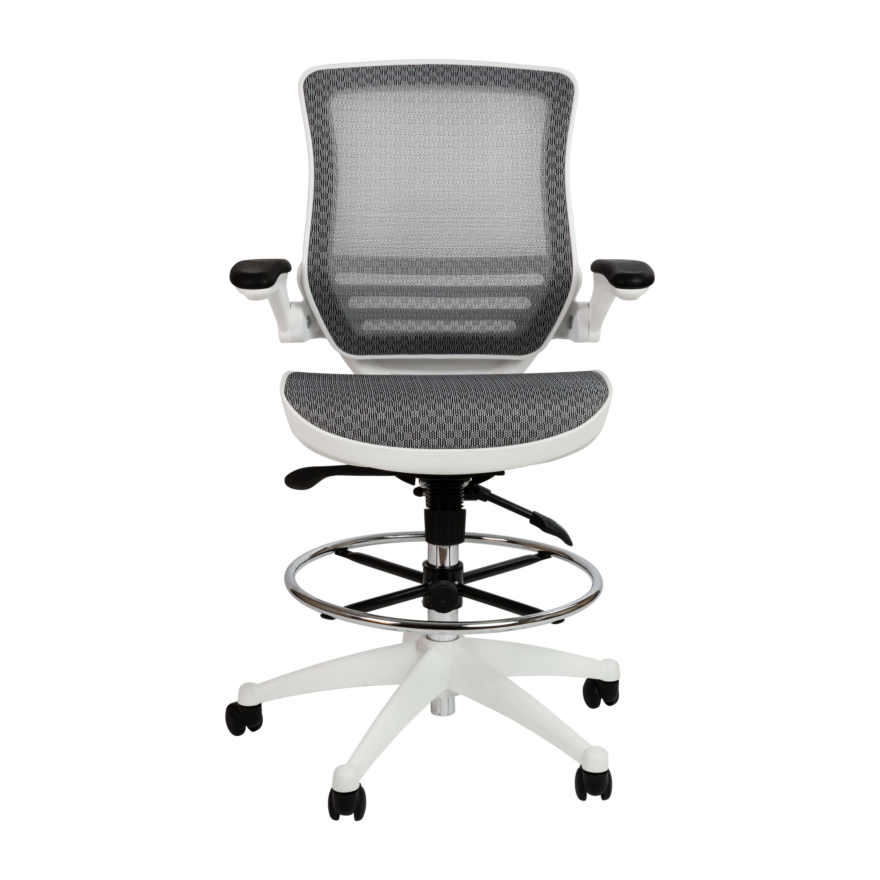 Flash Furniture Mignone Mid-Back Transparent Mesh Office Chair with Flip-Up Arms by Flash Furniture