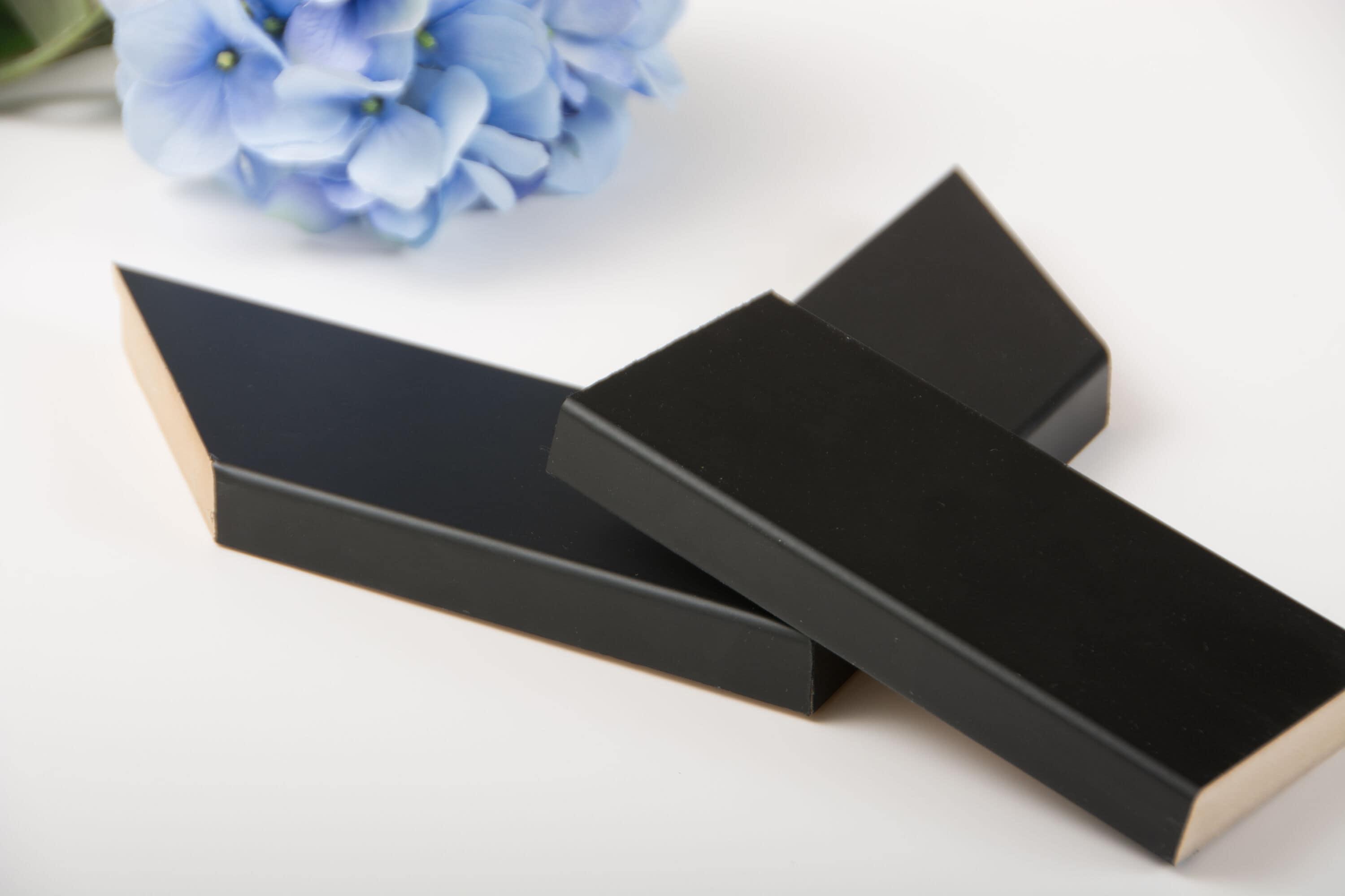 Matte Black Full-Length Rectangular Wood Floor Mirror, 32" x 71"