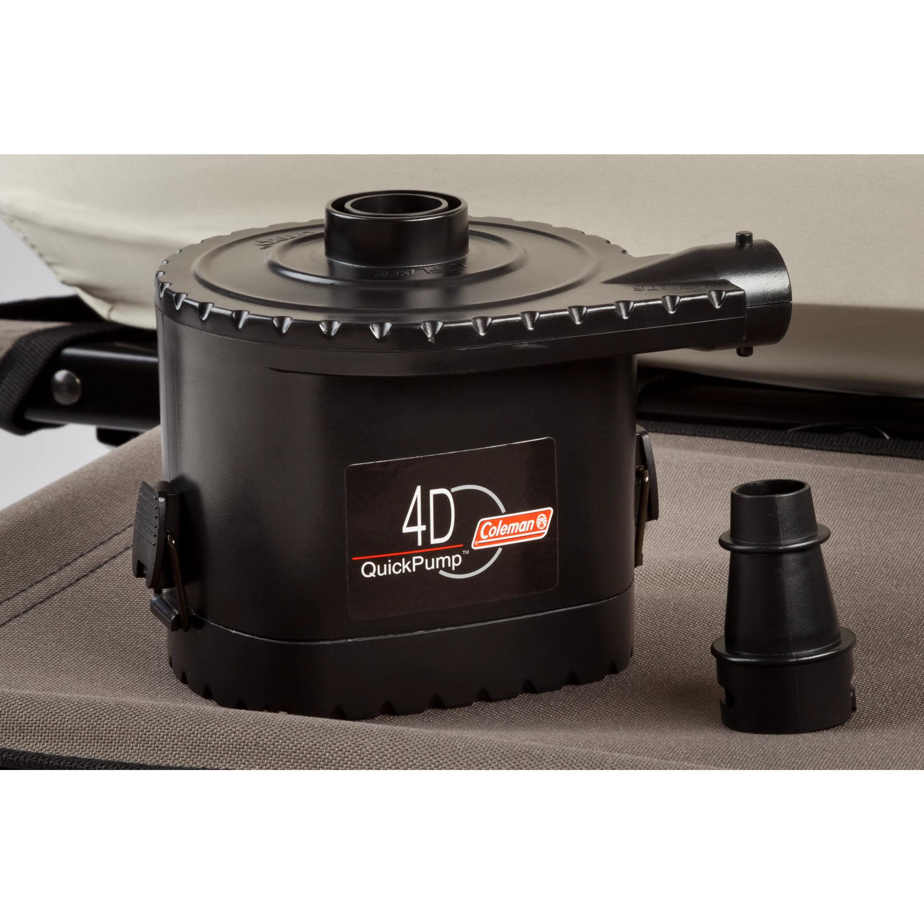 Coleman Camping Cot with Side Tables, Air Mattress & Battery Pump, Twin