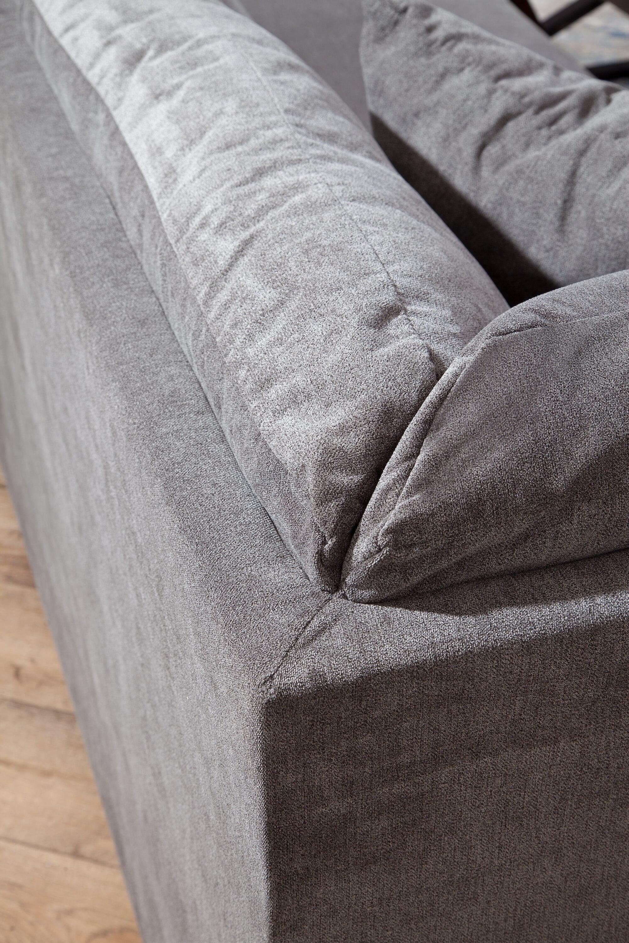 American Furniture Classics Graphite U Shaped Sectional with 4 Throw Pillows