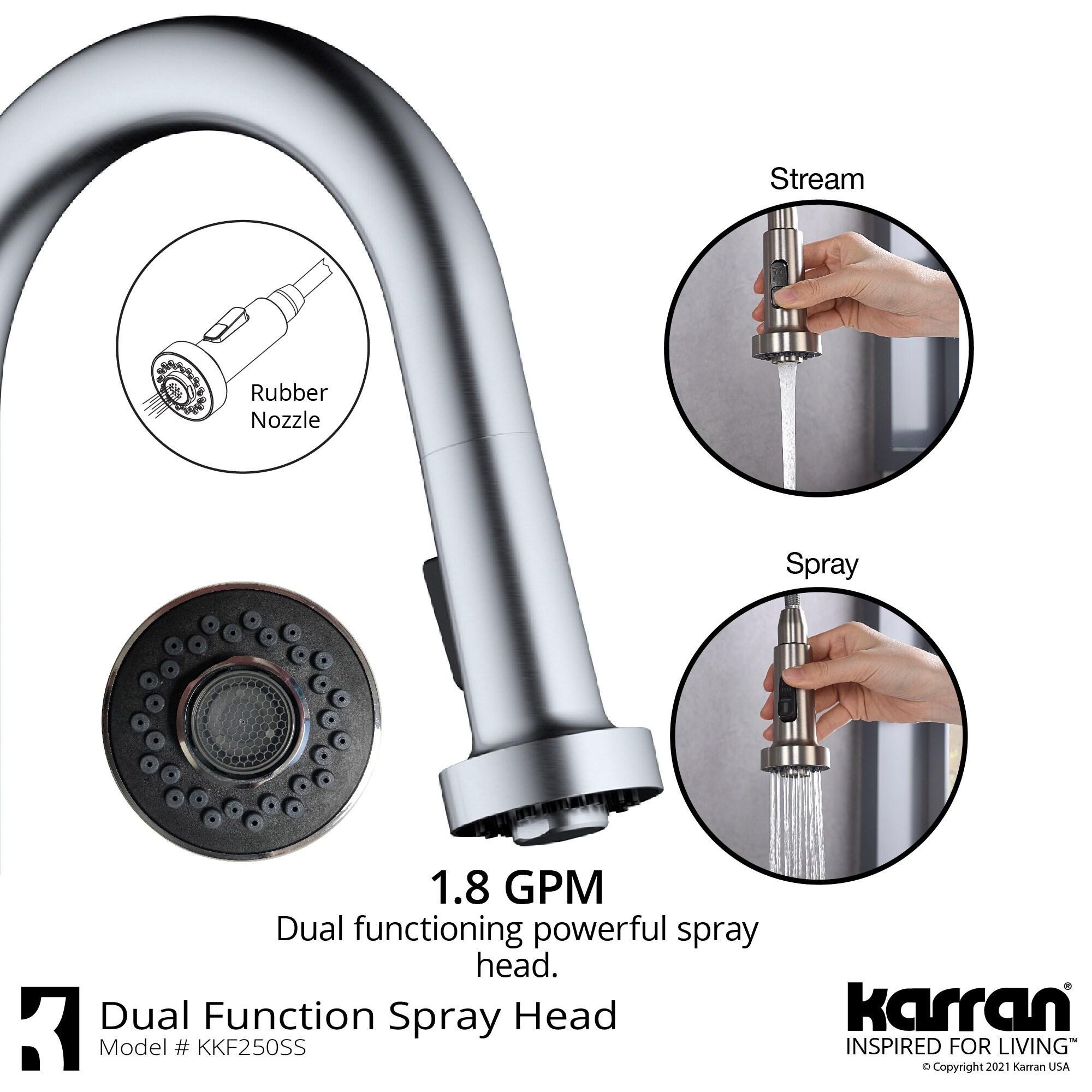 Karran Karran Scottsdale Single Handle Pull Down Sprayer Kitchen Faucet KKF250SS
