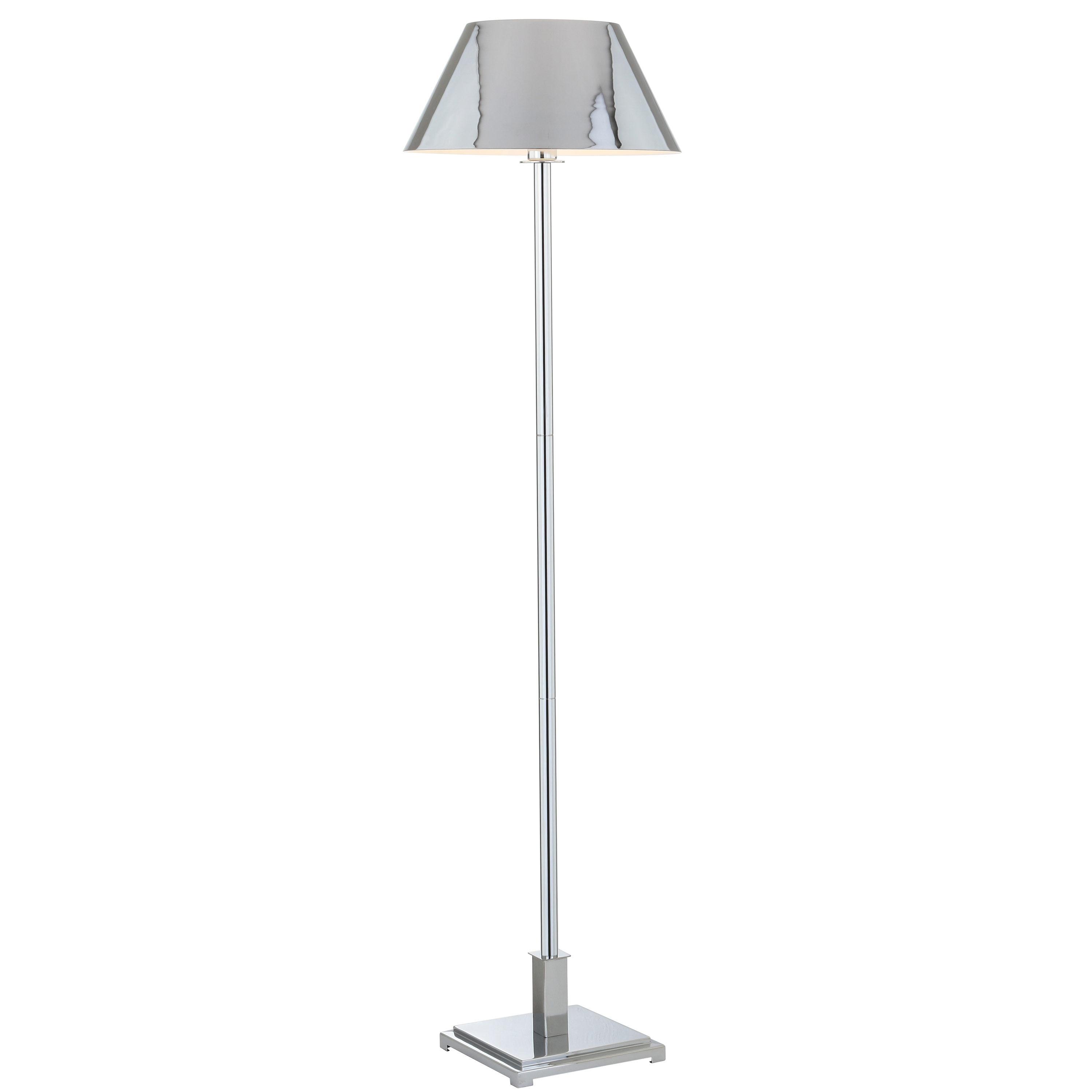 JONATHAN Y JYL6005A Roxy 60" Metal LED Floor Lamp, Contemporary, Modern, Transitional for living room, dinning room, bedroom, office Bulb Included, Chrome